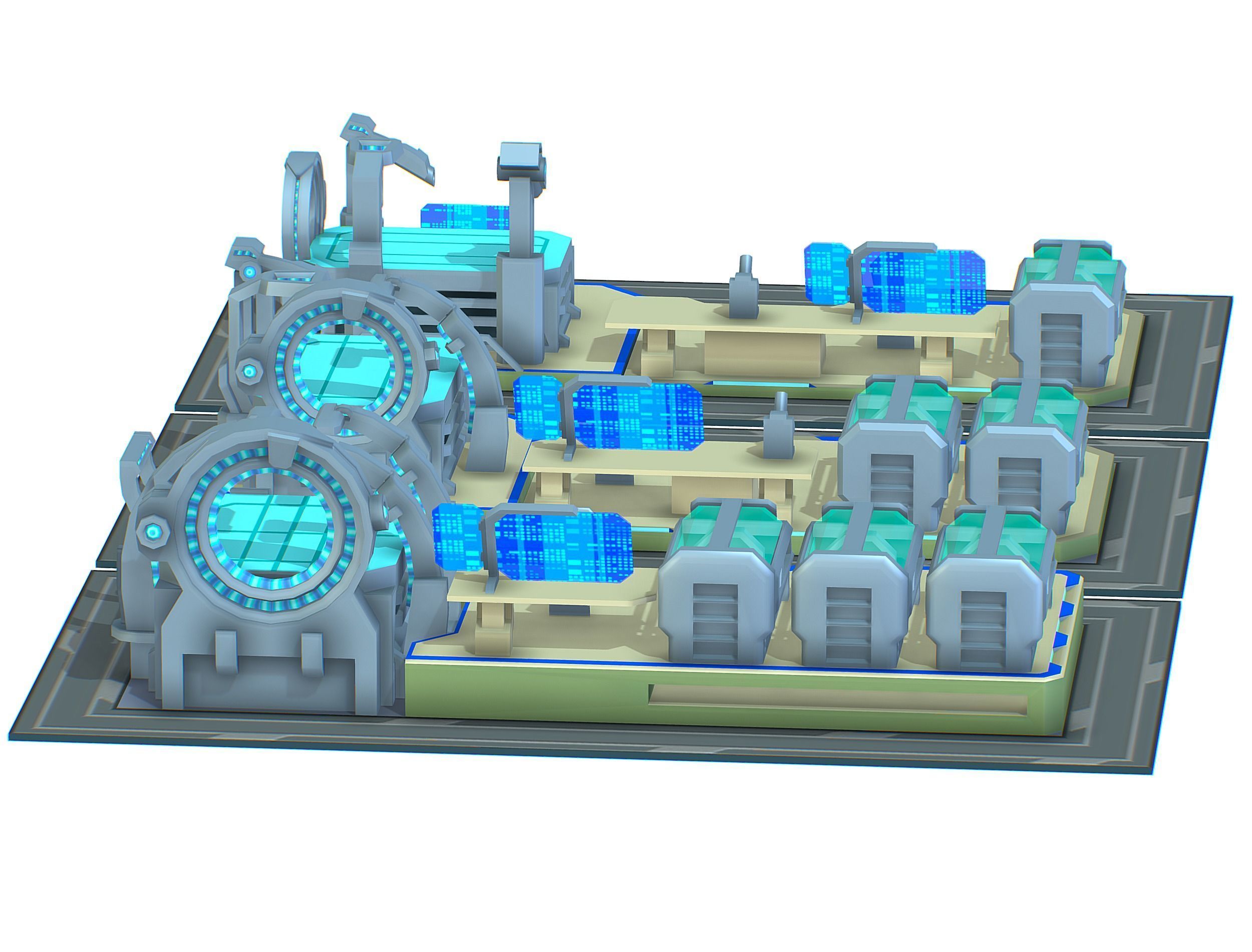 isometrical medical room hospital 03  Low-poly 3D model_13