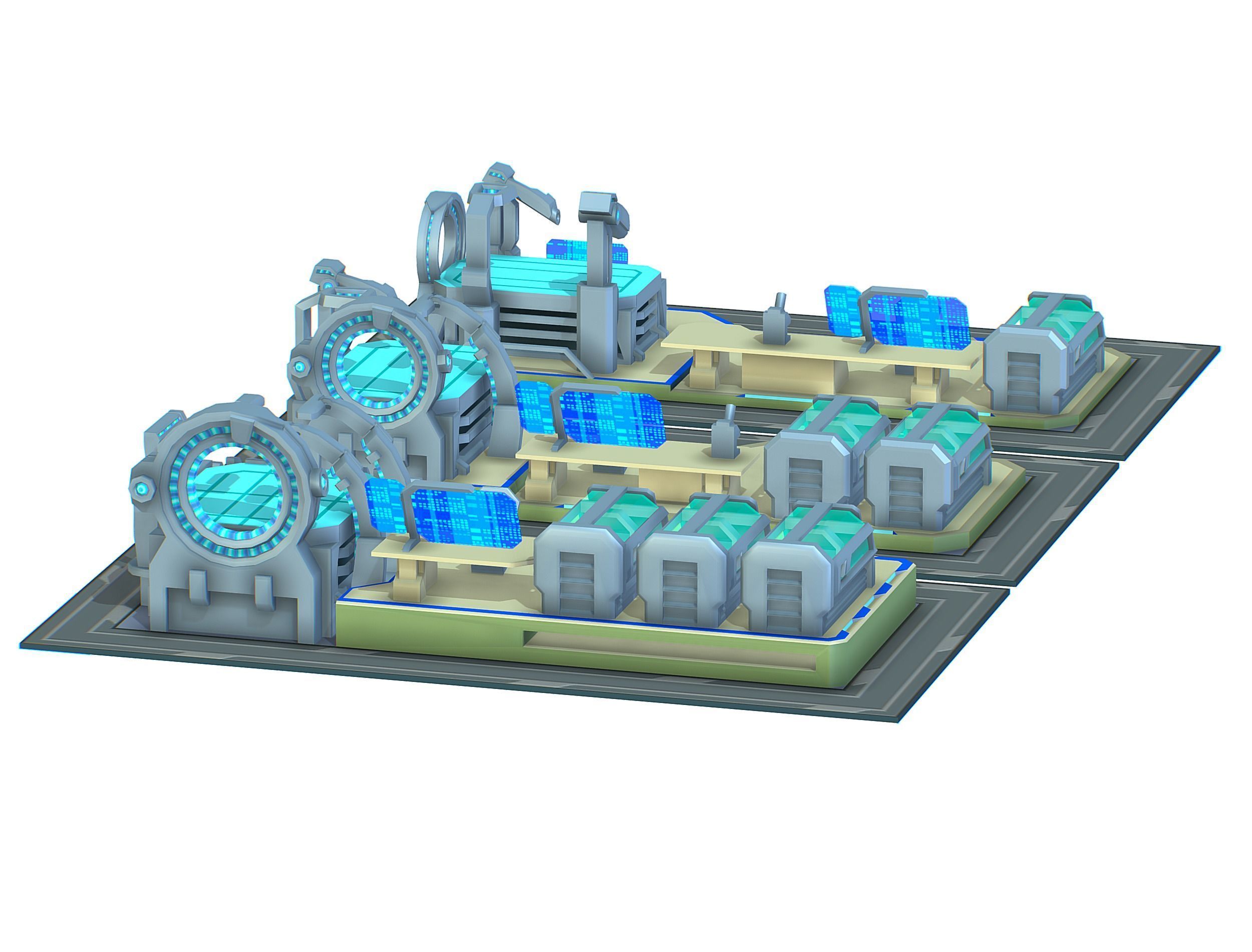 isometrical medical room hospital 03  Low-poly 3D model_12