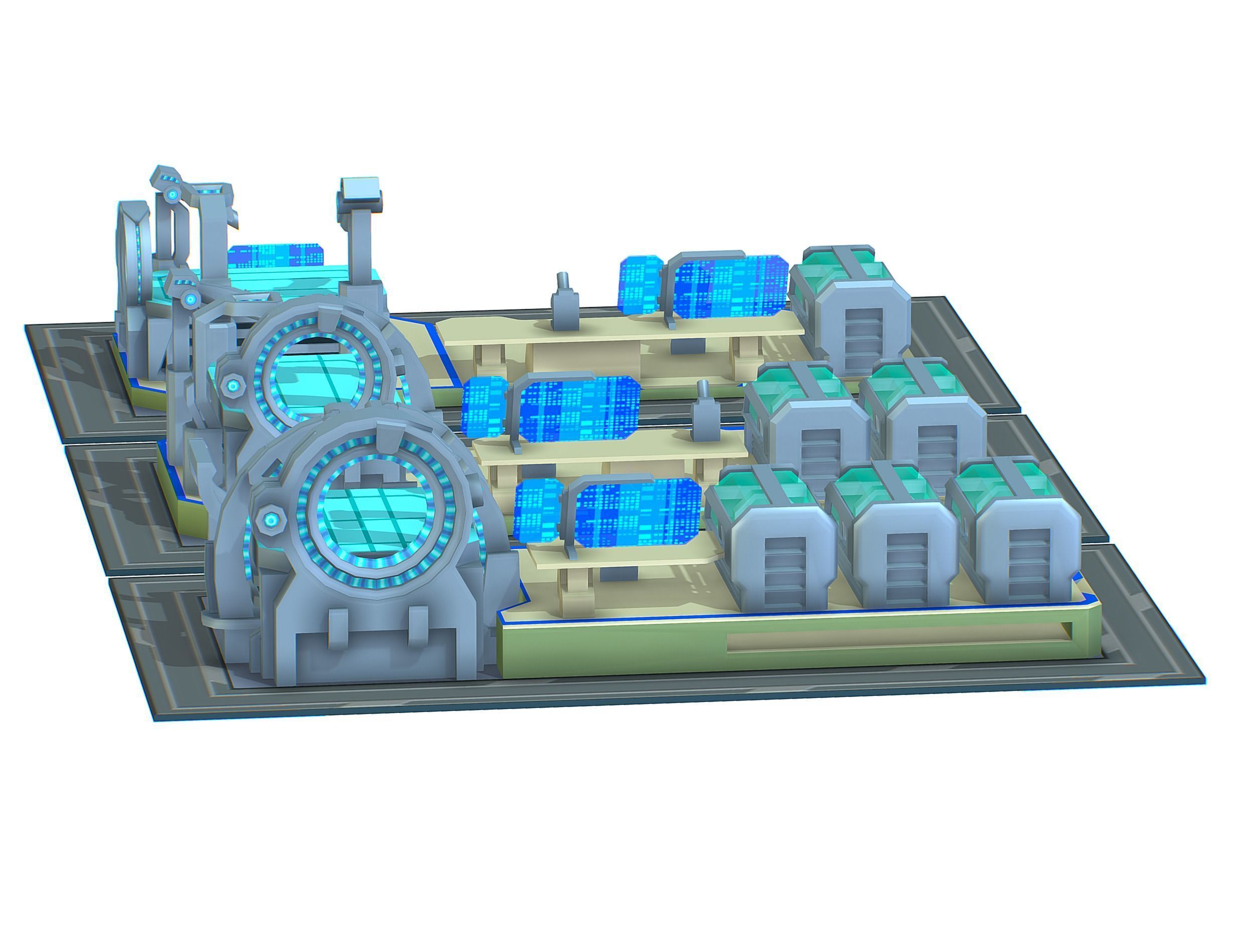 isometrical medical room hospital 03  Low-poly 3D model_14