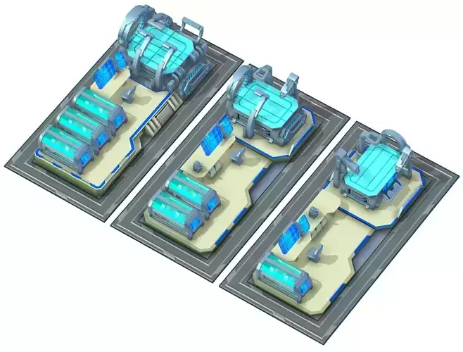 isometrical medical room hospital 03 