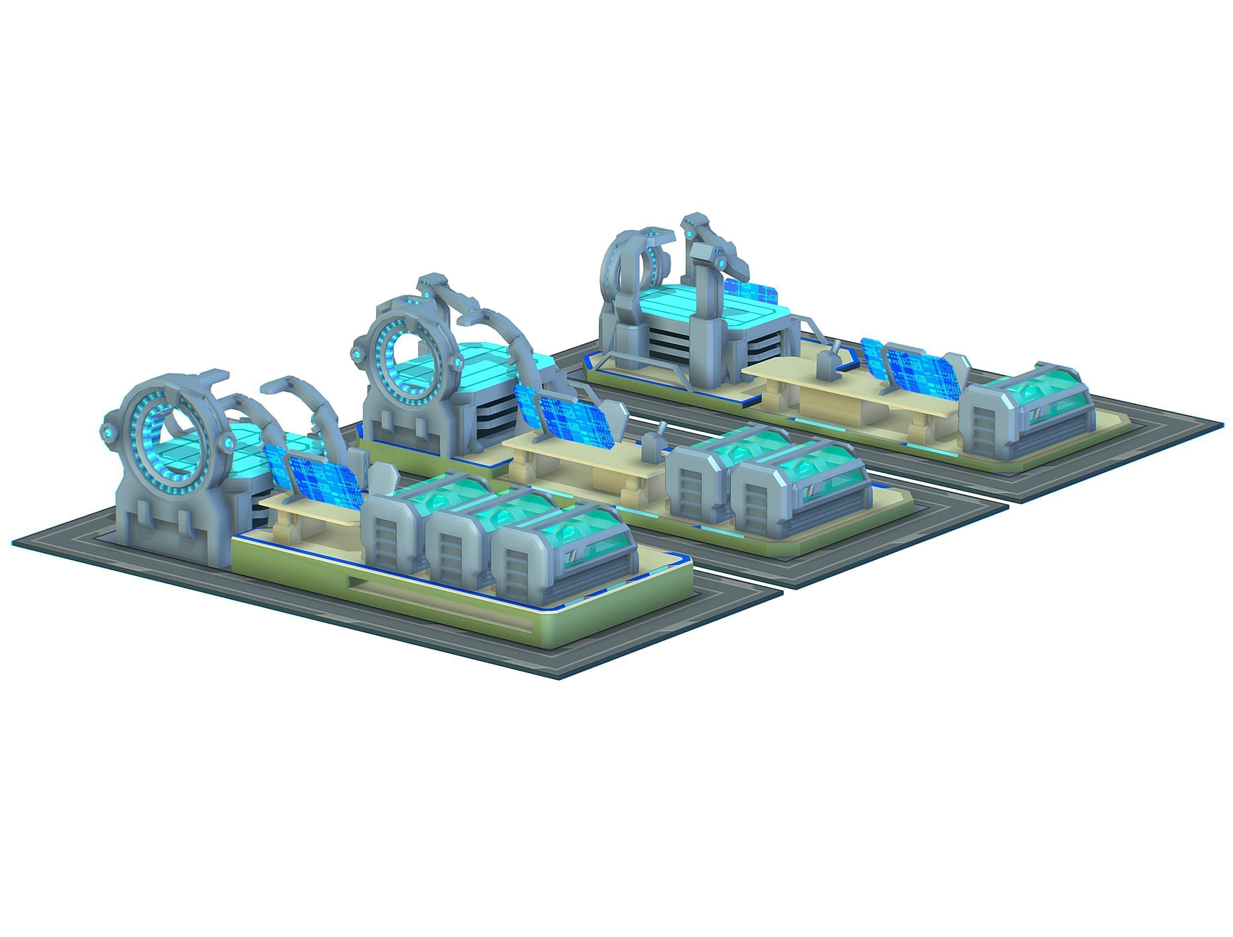 isometrical medical room hospital 03  Low-poly 3D model_10