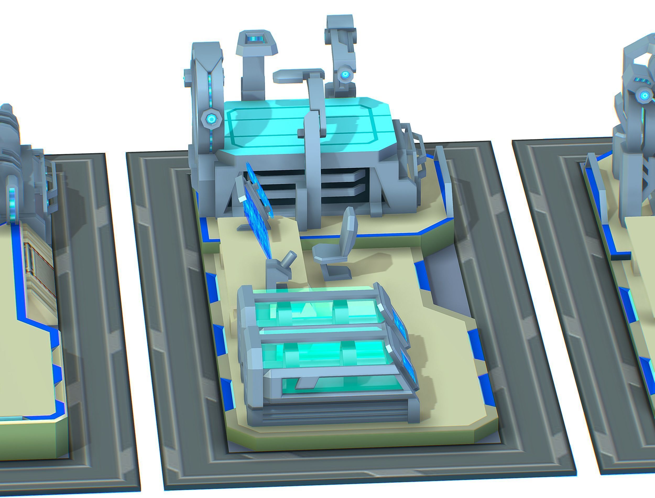 isometrical medical room hospital 03  Low-poly 3D model_28