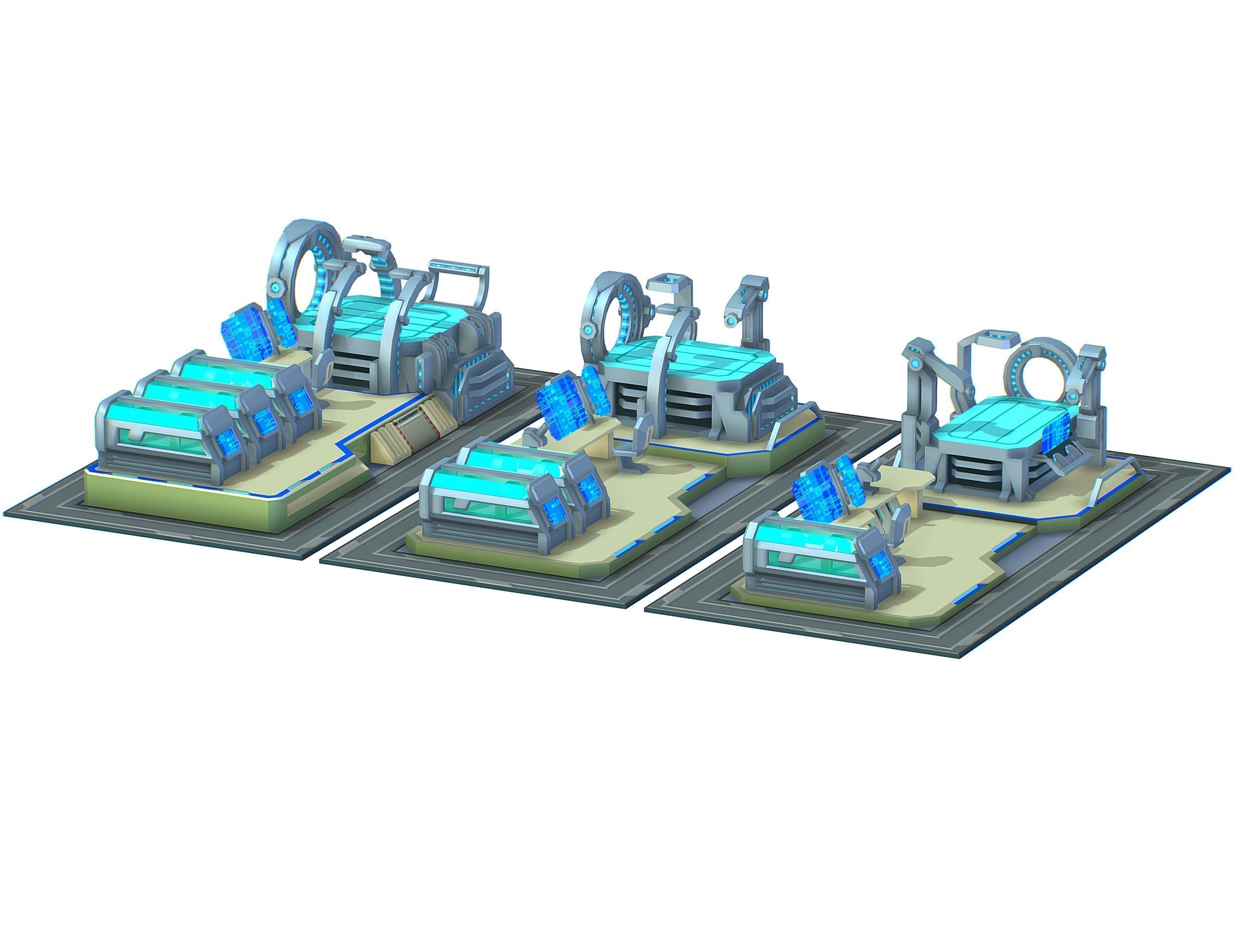 isometrical medical room hospital 03  Low-poly 3D model_5