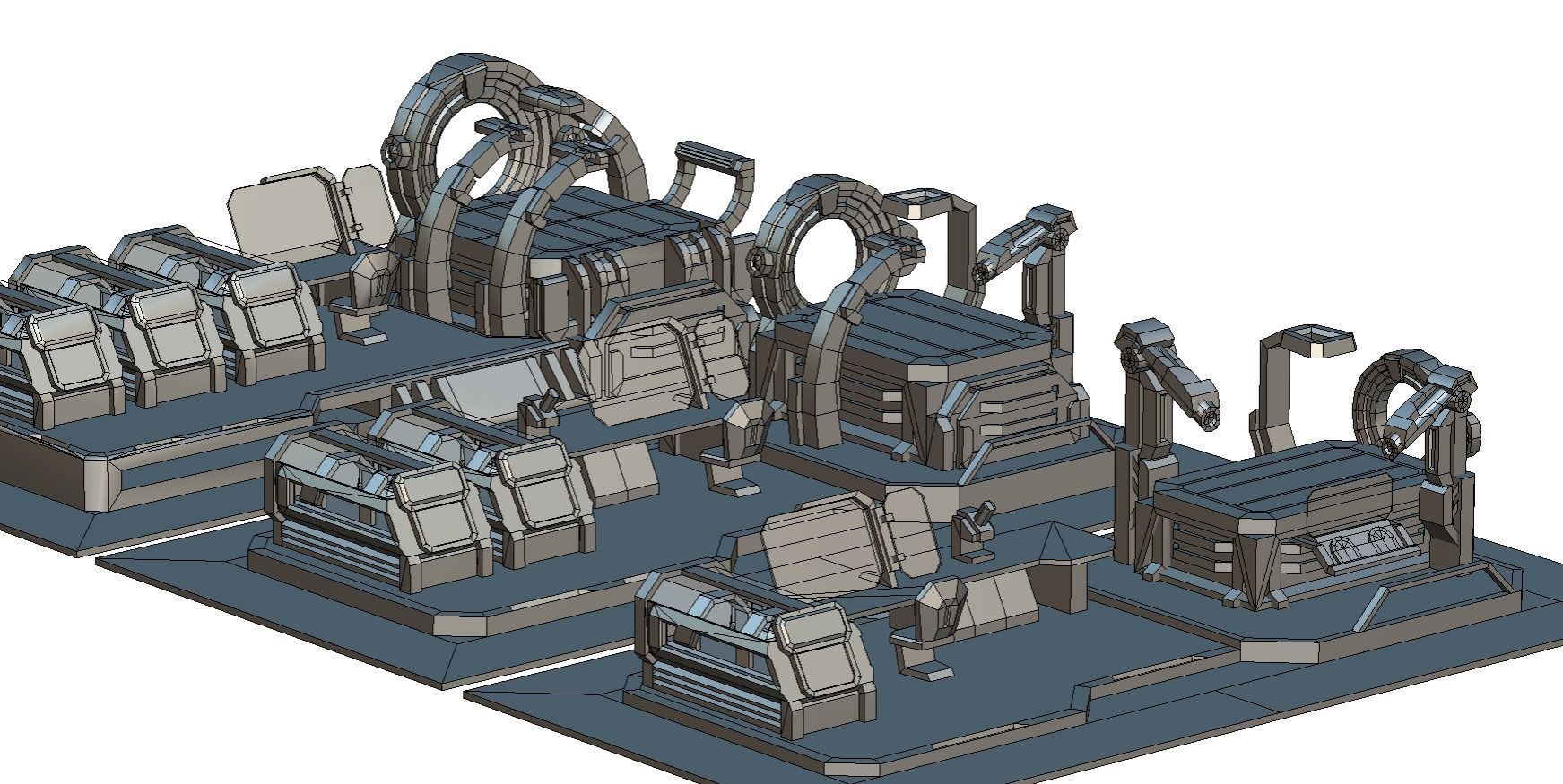 isometrical medical room hospital 03  Low-poly 3D model_36