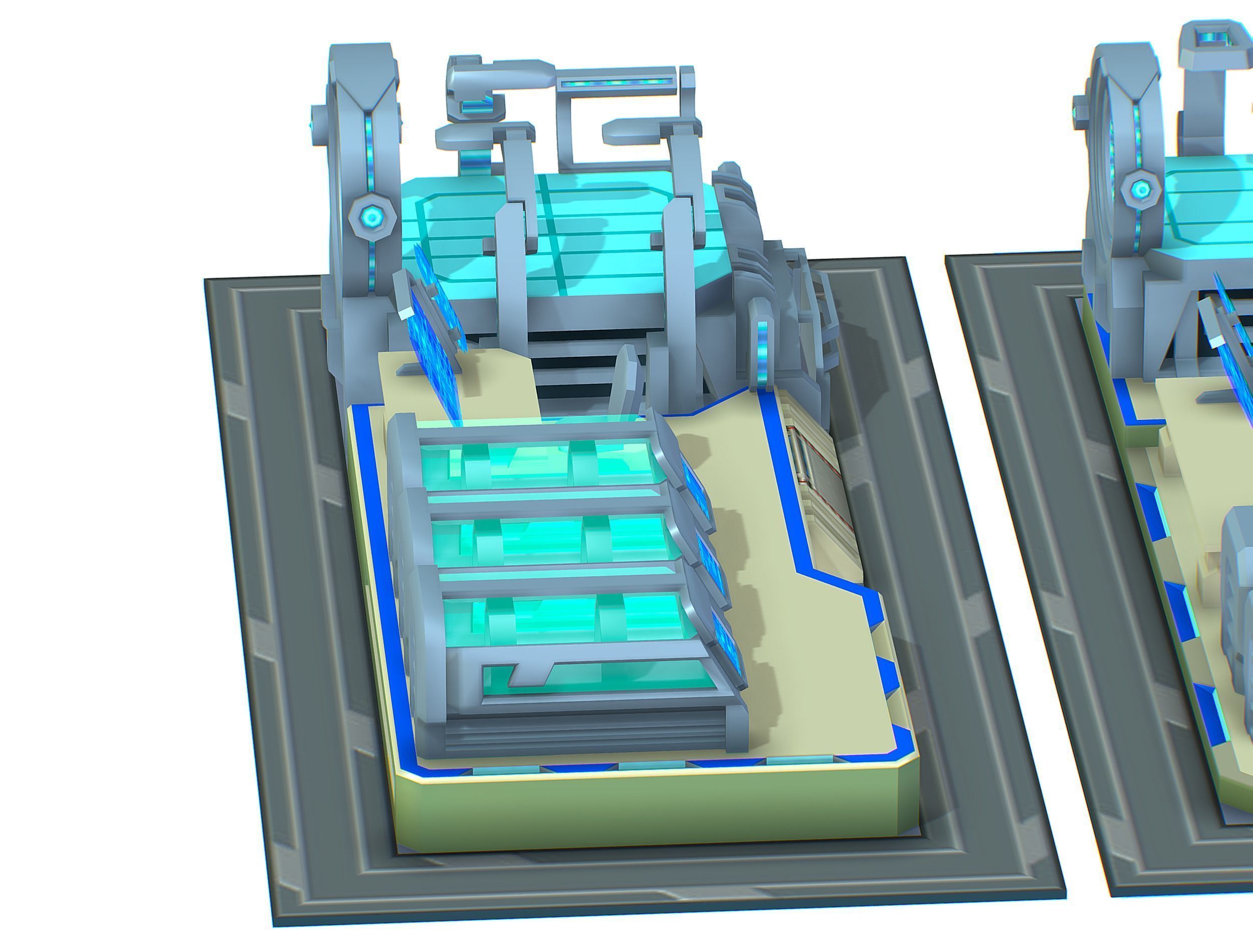 isometrical medical room hospital 03  Low-poly 3D model_27