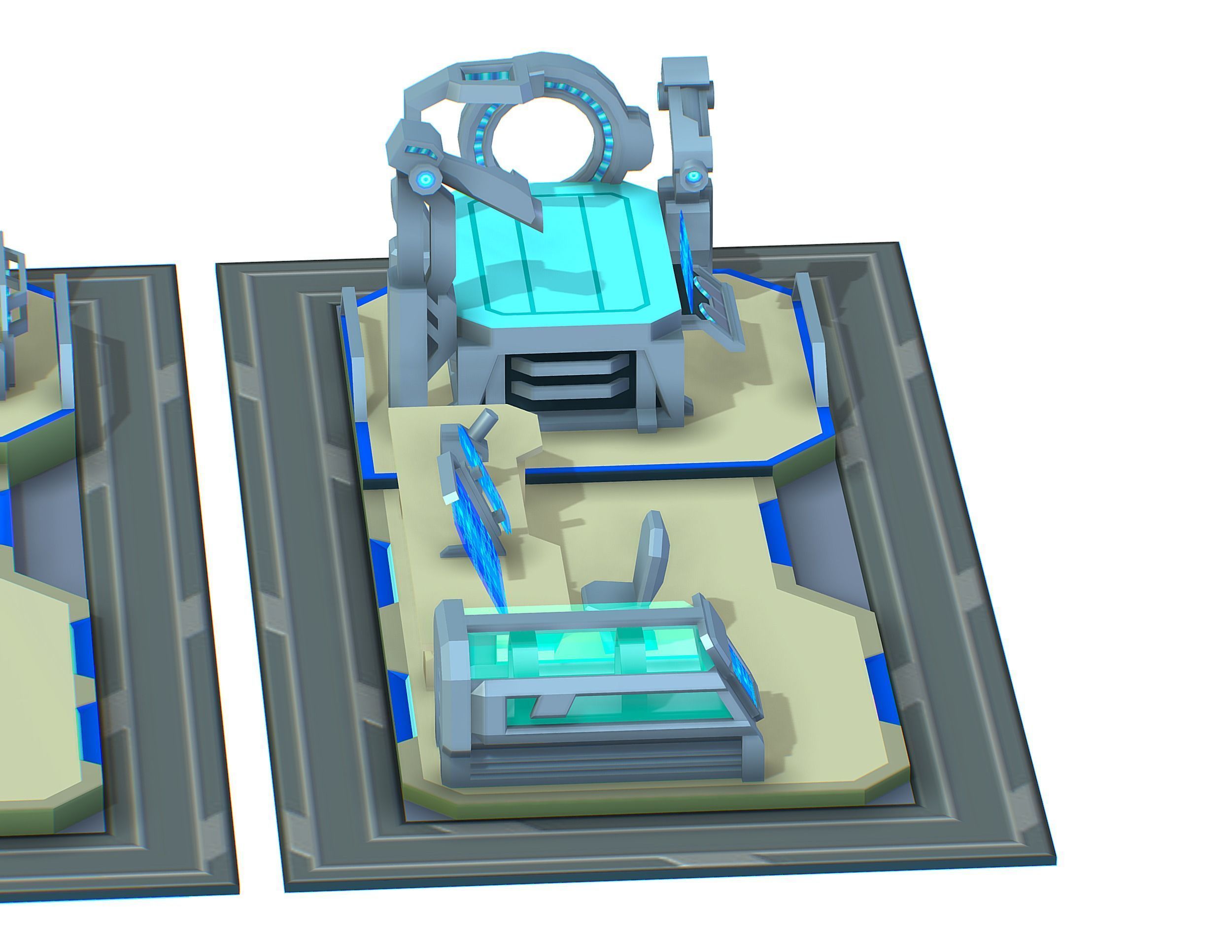 isometrical medical room hospital 03  Low-poly 3D model_29
