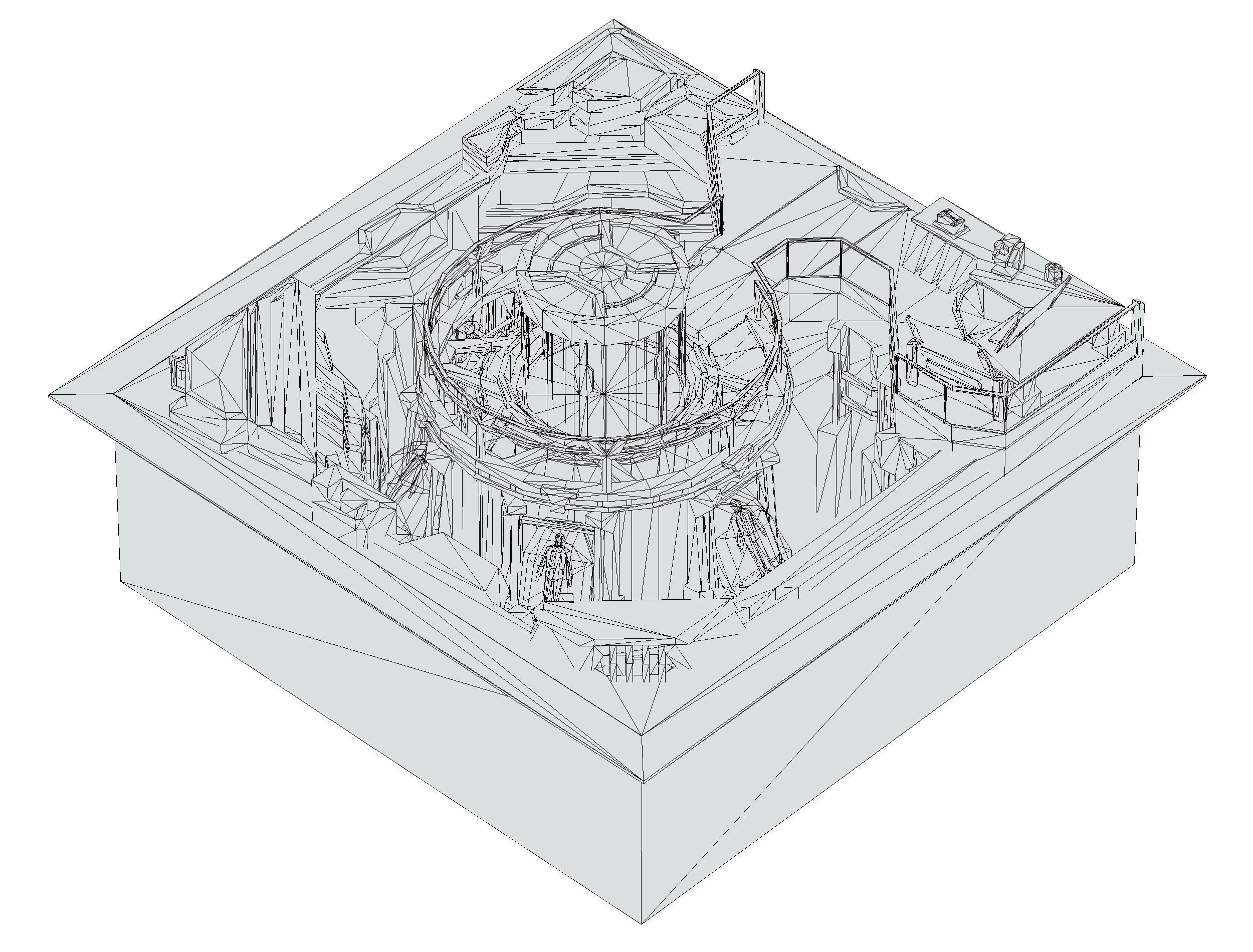 isometrical medical room cold cryochamber Low-poly 3D model_22