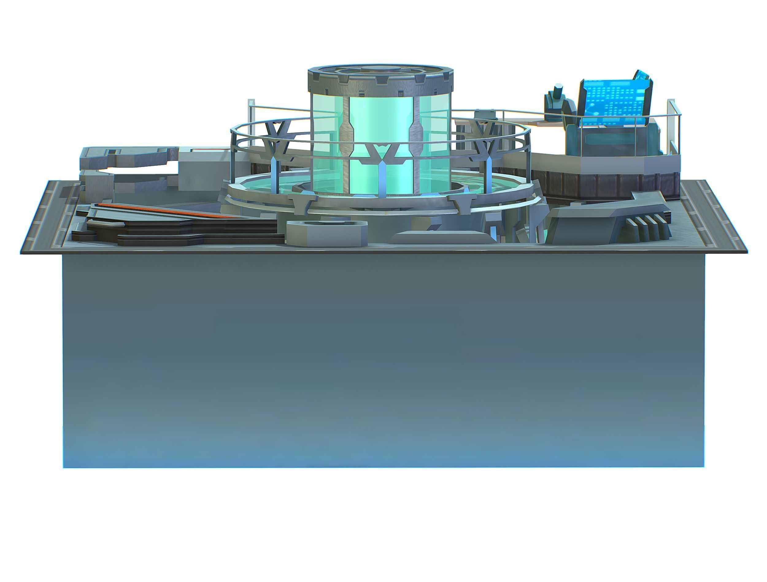 isometrical medical room cold cryochamber Low-poly 3D model_18