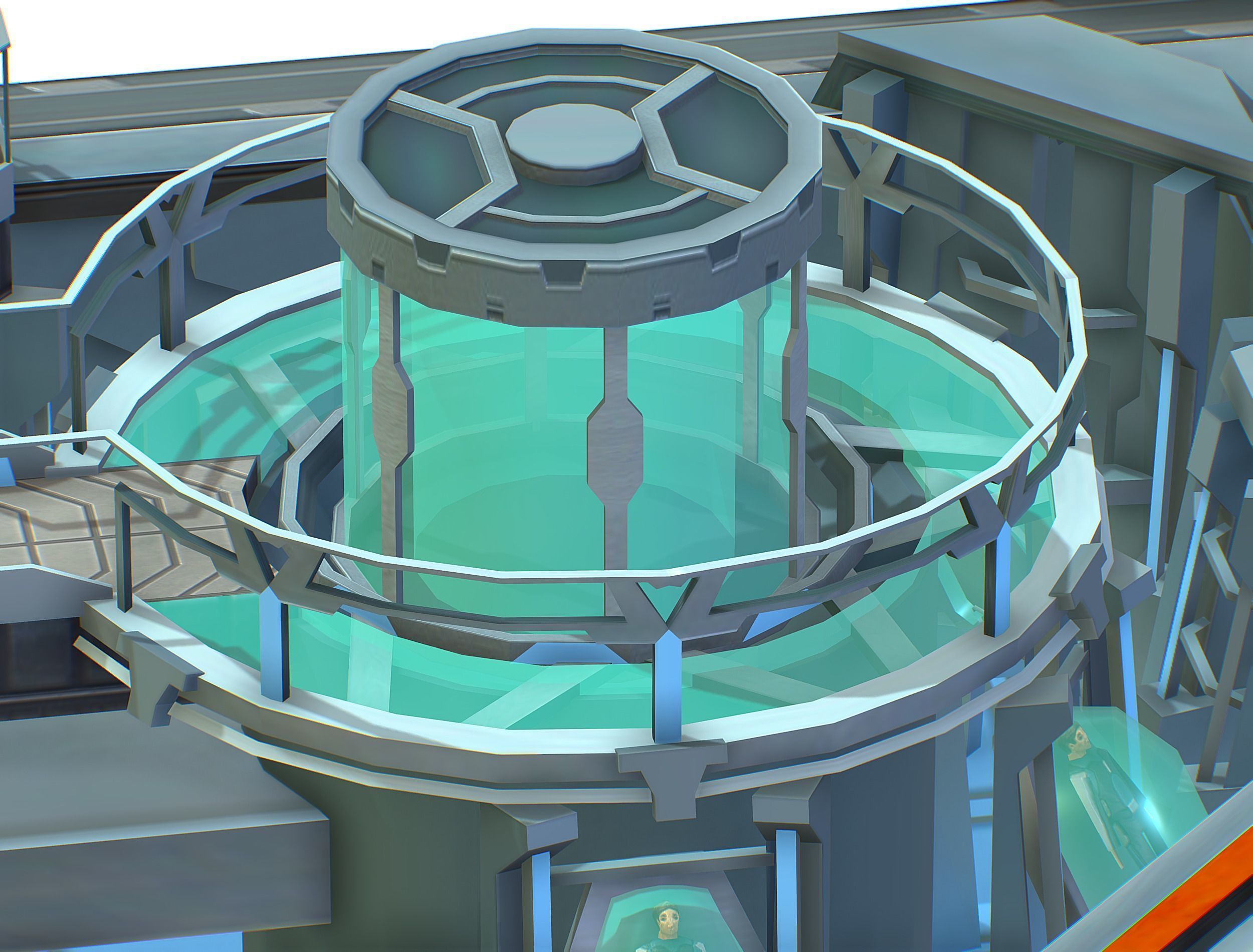 isometrical medical room cold cryochamber Low-poly 3D model_12