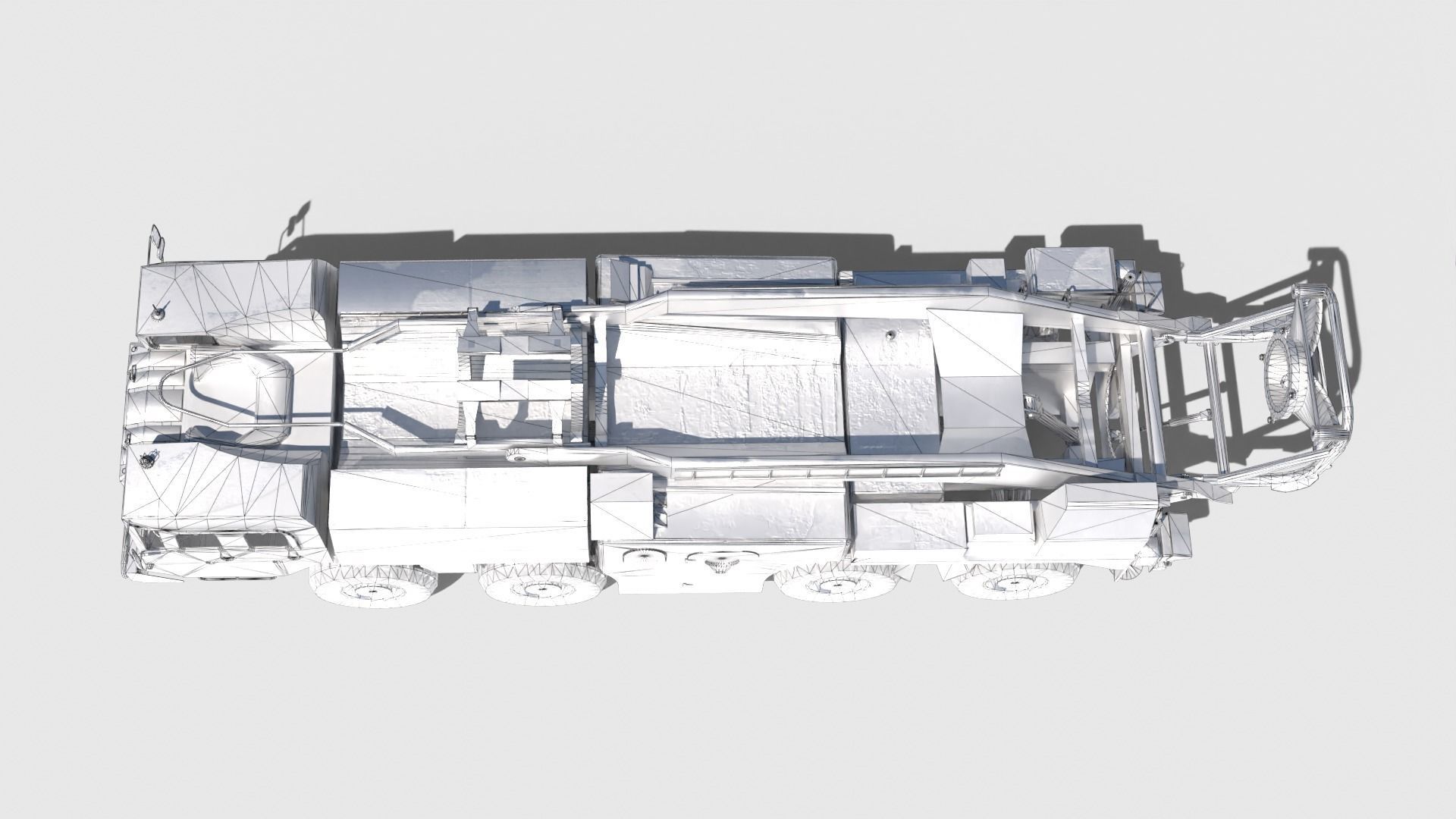 SCUD-B military vehicle Low-poly 3D model_13