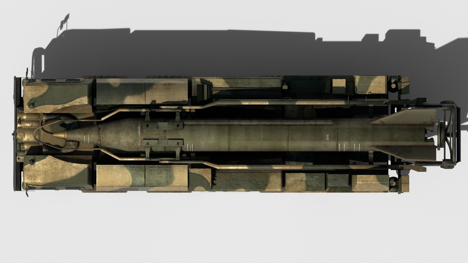 SCUD-B military vehicle Low-poly 3D model_7