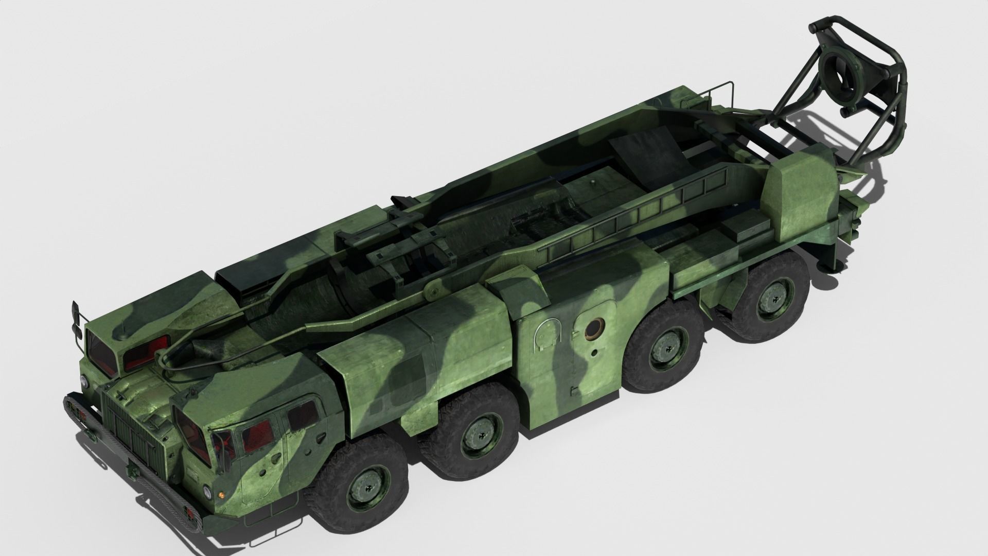 SCUD-B military vehicle Low-poly 3D model_18