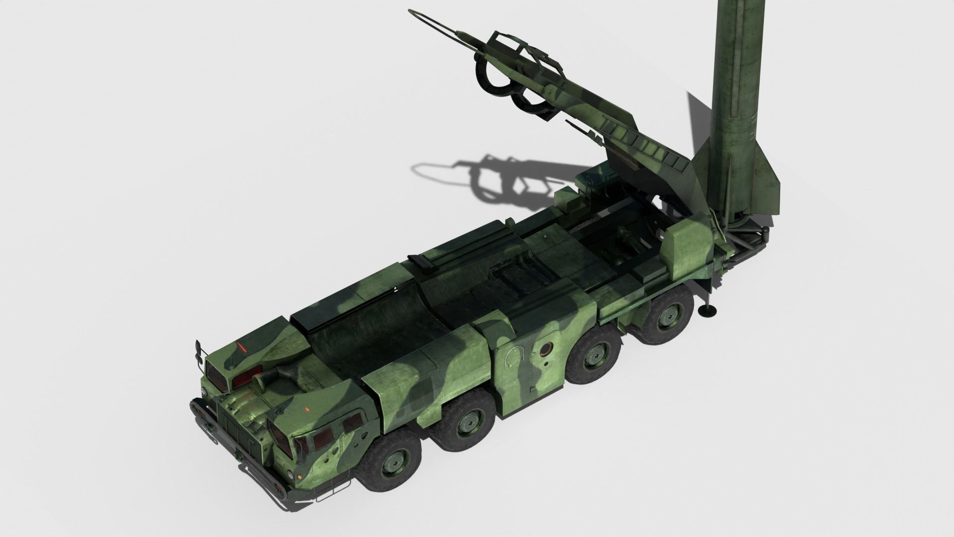 SCUD-B military vehicle Low-poly 3D model_17