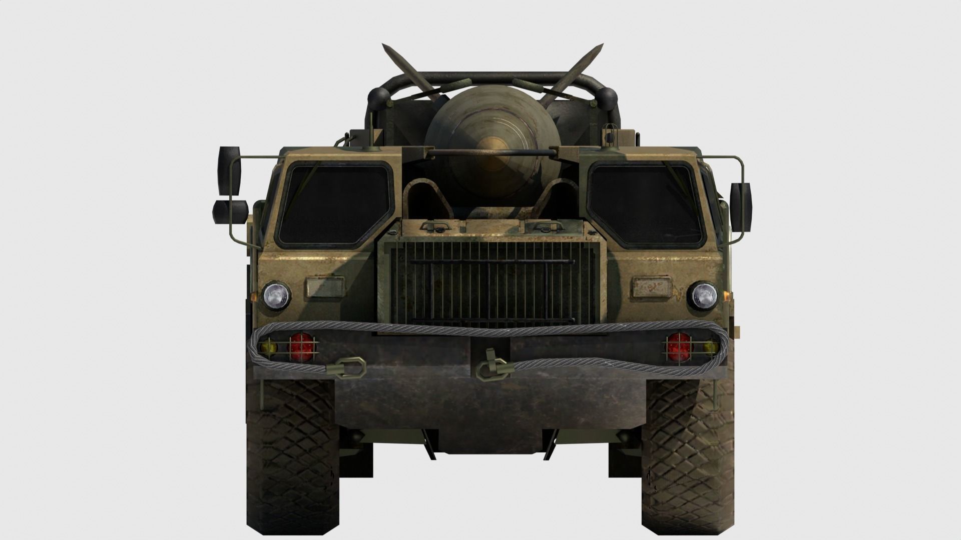 SCUD-B military vehicle Low-poly 3D model_8