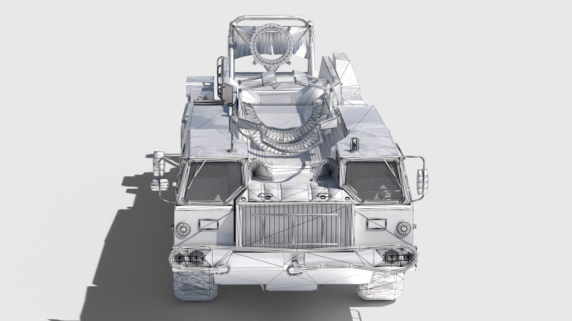 SCUD-B military vehicle Low-poly 3D model_14