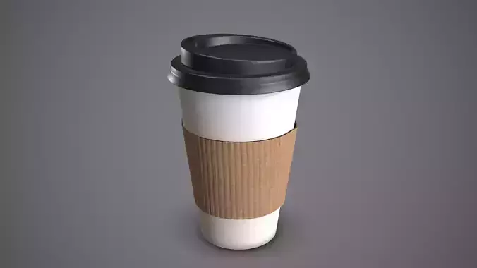 Coffee Cup  Low-poly 3D model