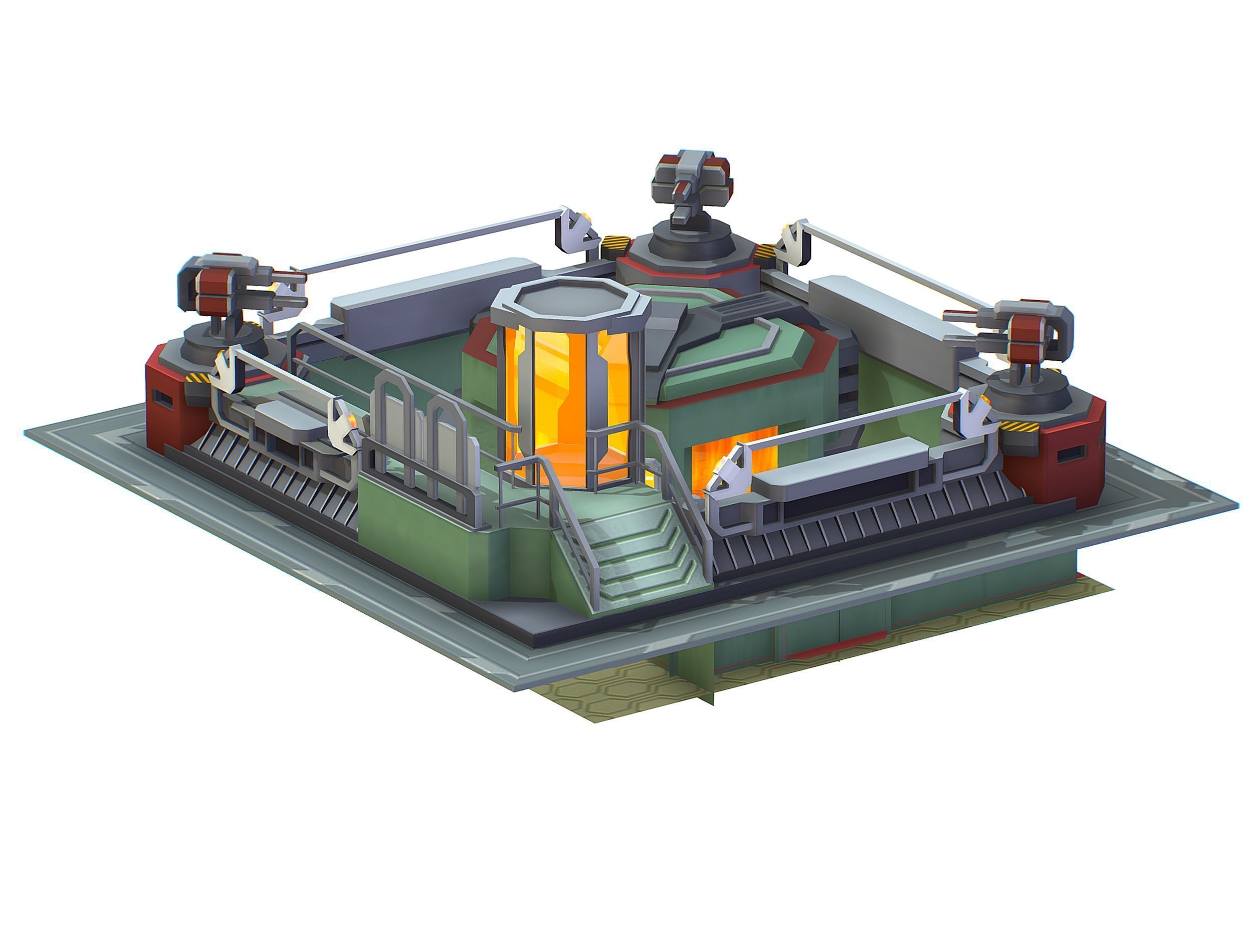 isometrical Automatic Prison Room Low-poly 3D model_12