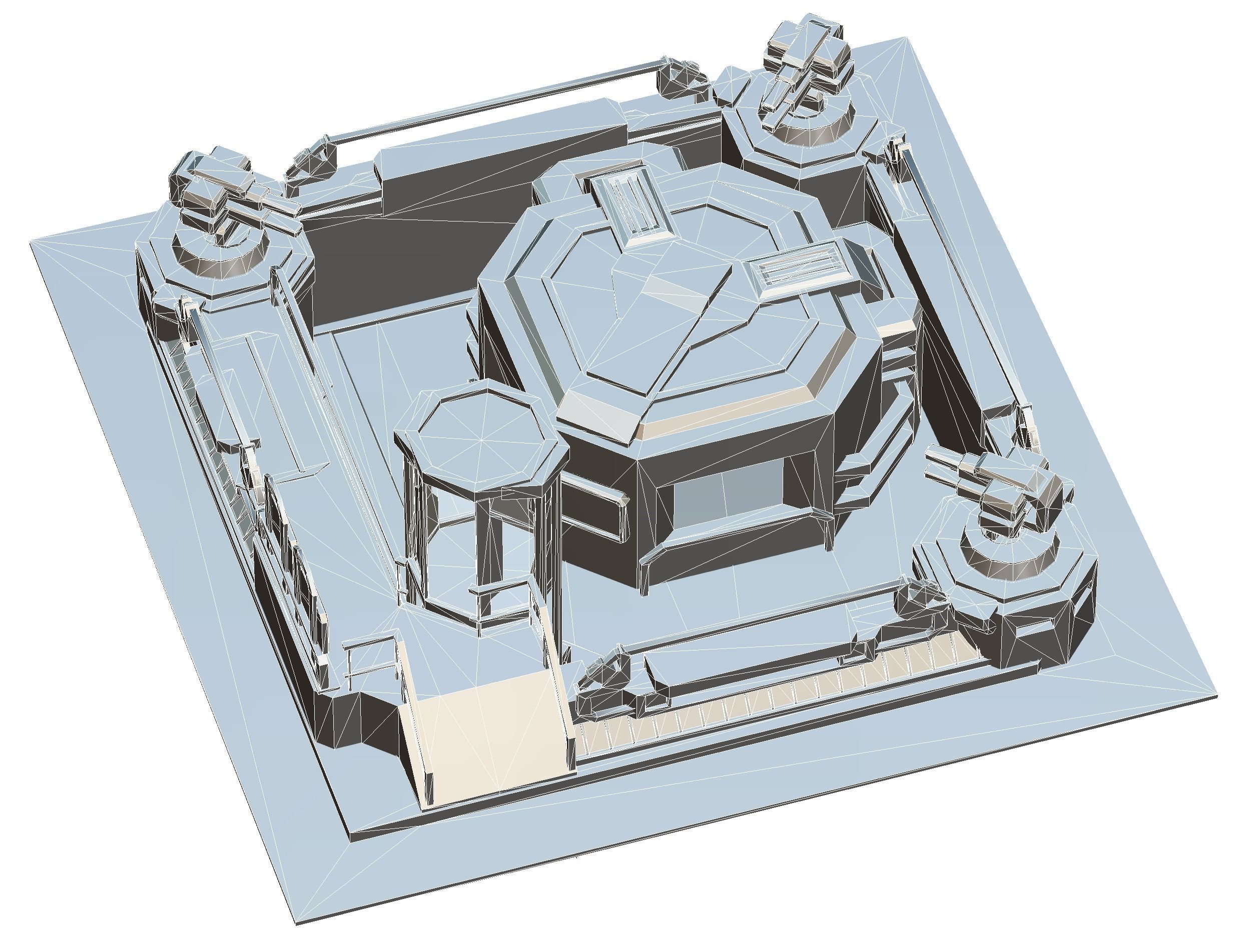 isometrical Automatic Prison Room Low-poly 3D model_21