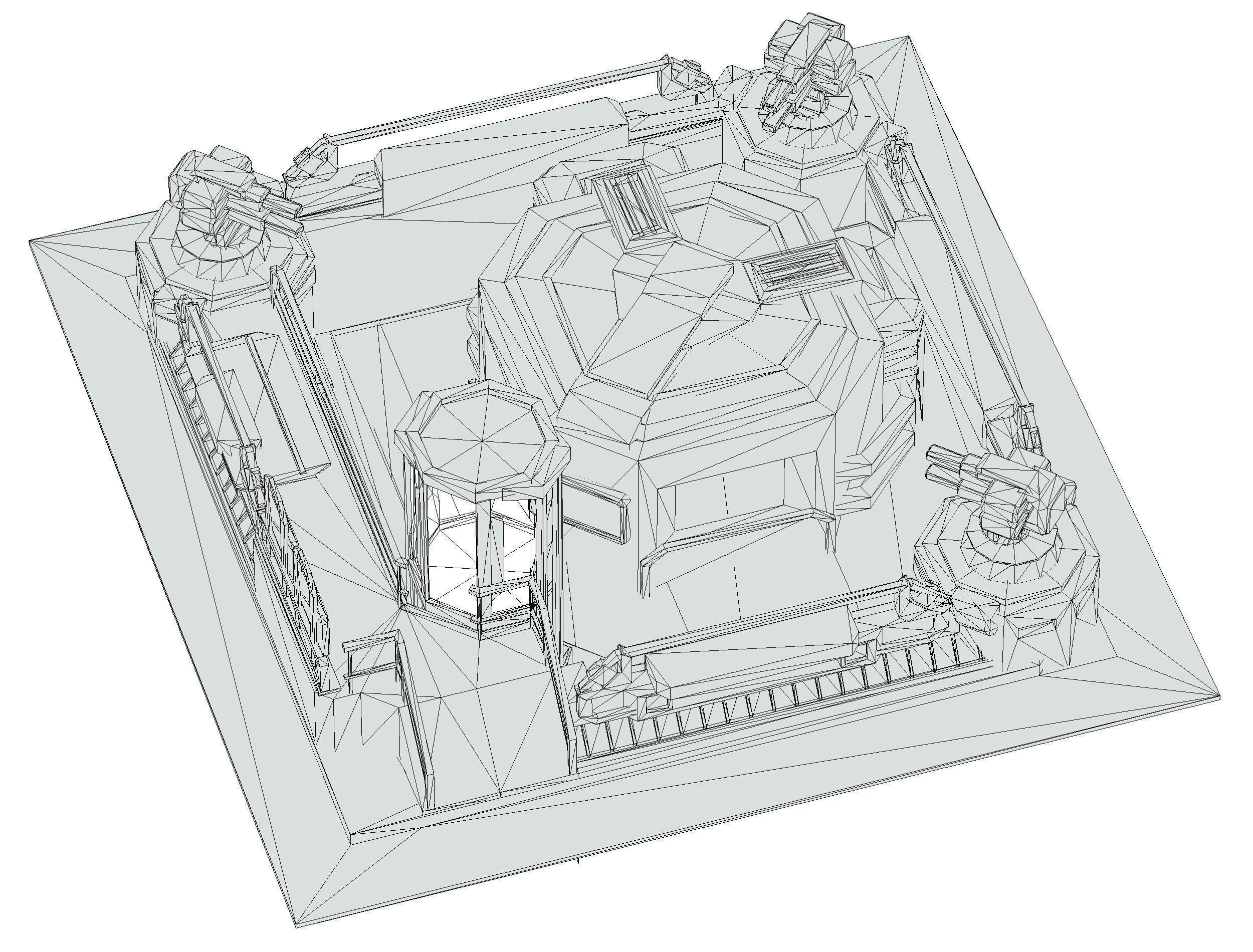 isometrical Automatic Prison Room Low-poly 3D model_23