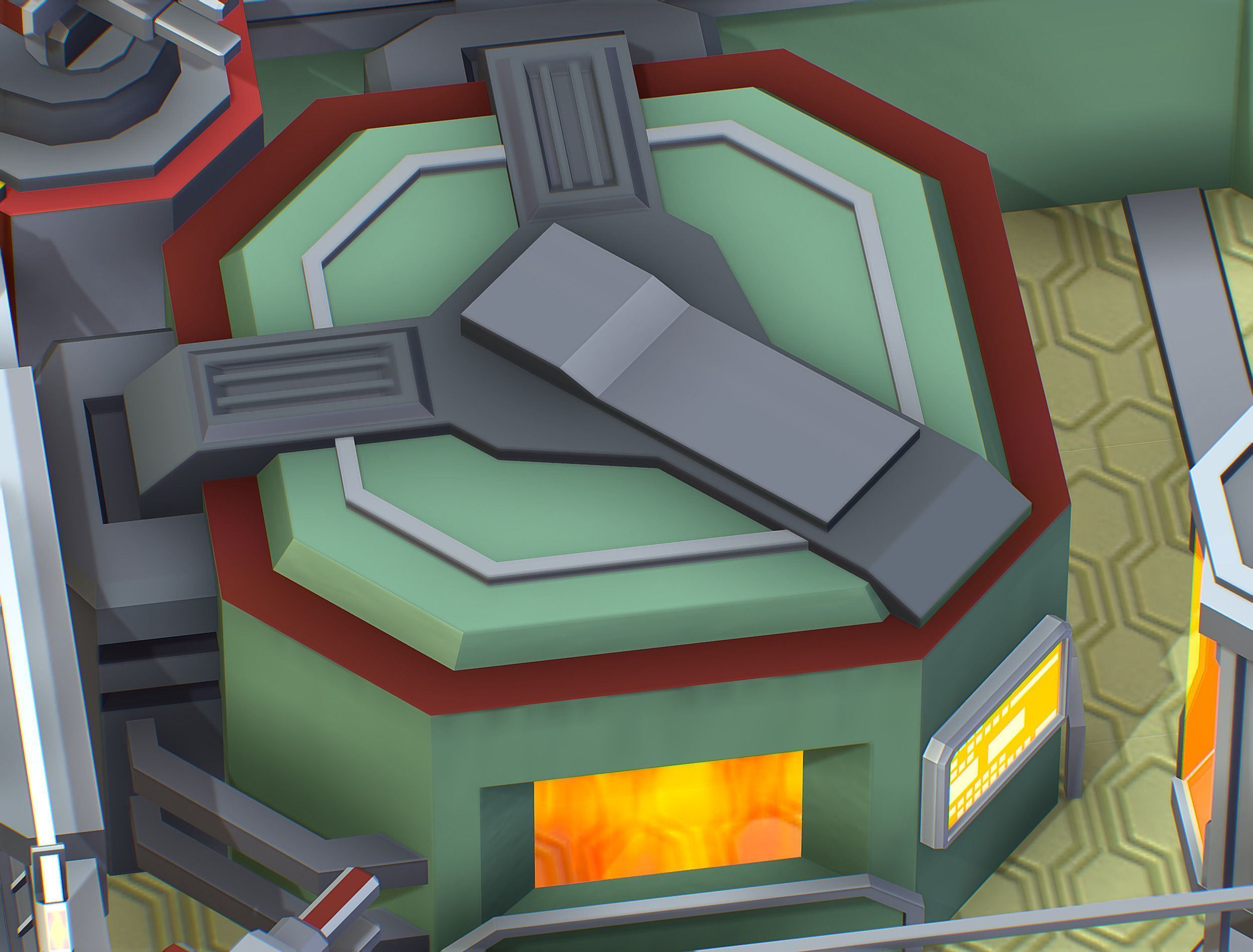 isometrical Automatic Prison Room Low-poly 3D model_18