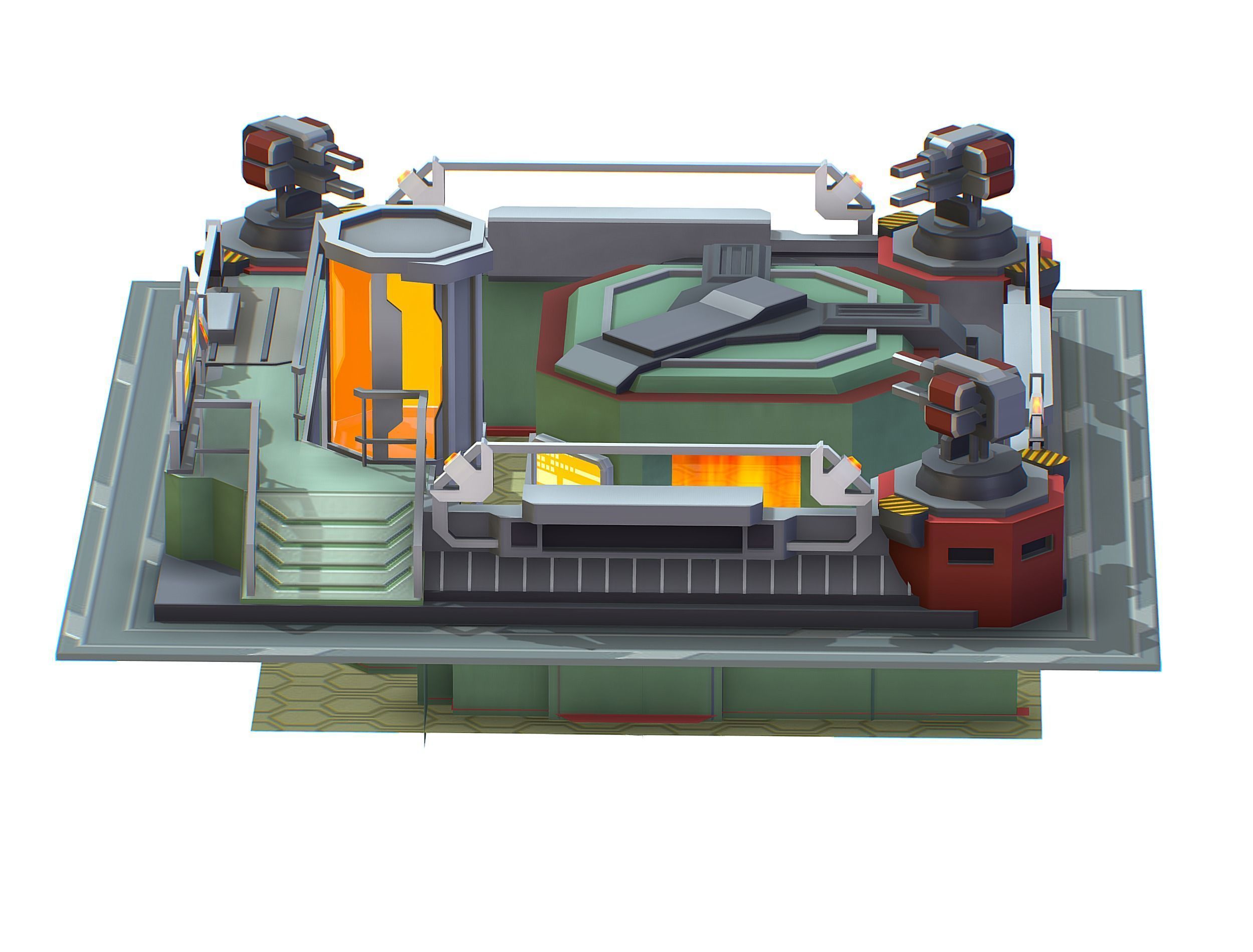 isometrical Automatic Prison Room Low-poly 3D model_13