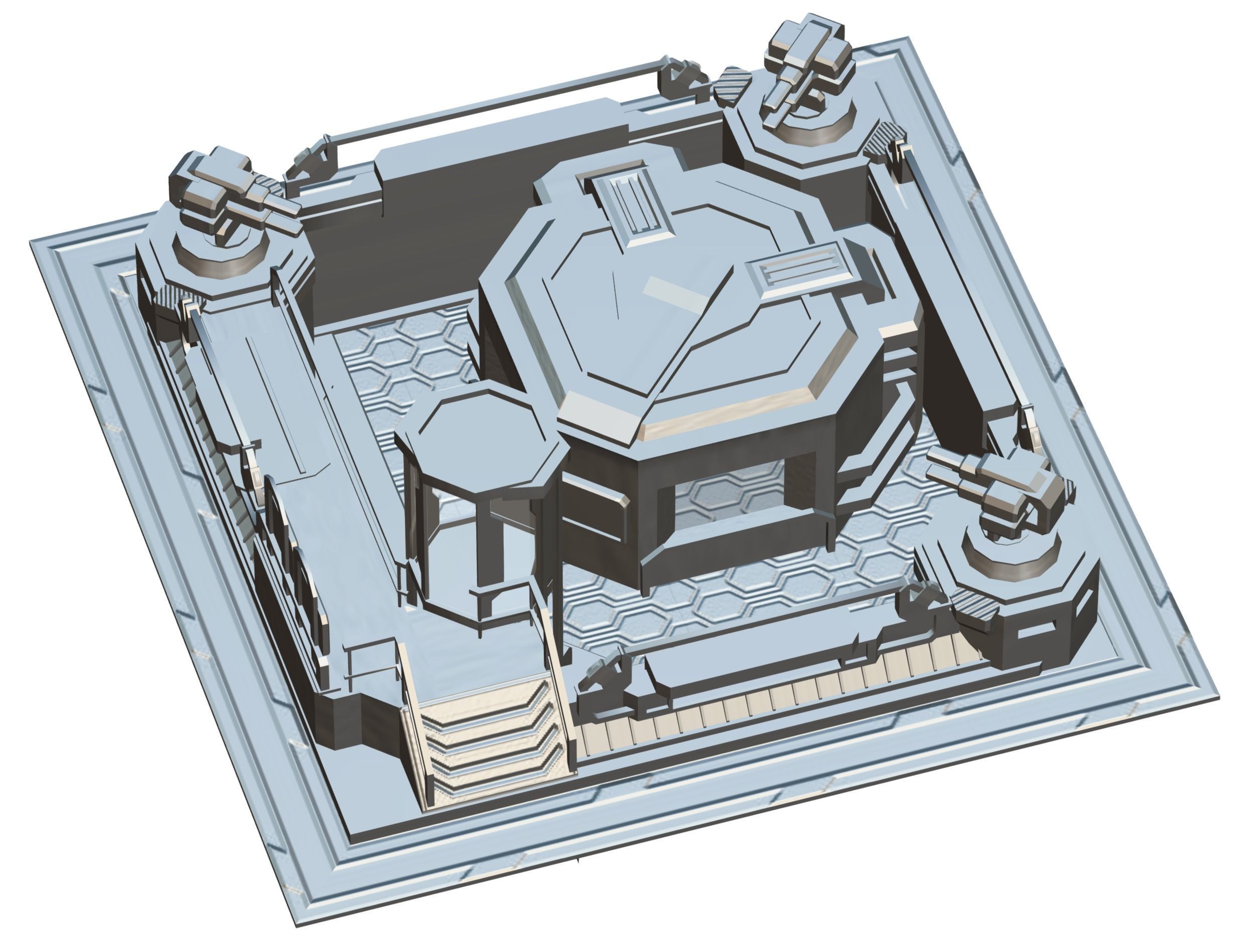 isometrical Automatic Prison Room Low-poly 3D model_22
