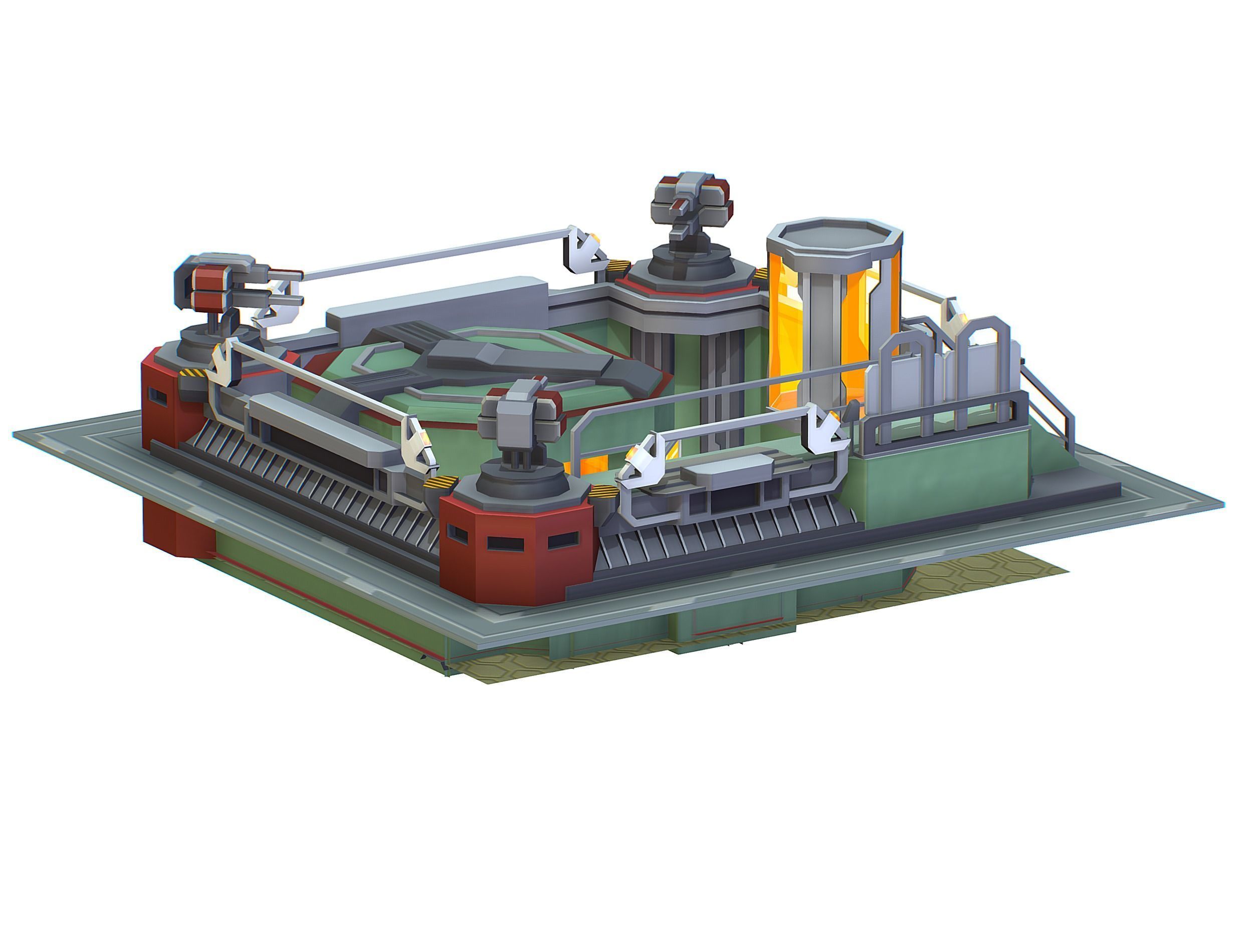 isometrical Automatic Prison Room Low-poly 3D model_10