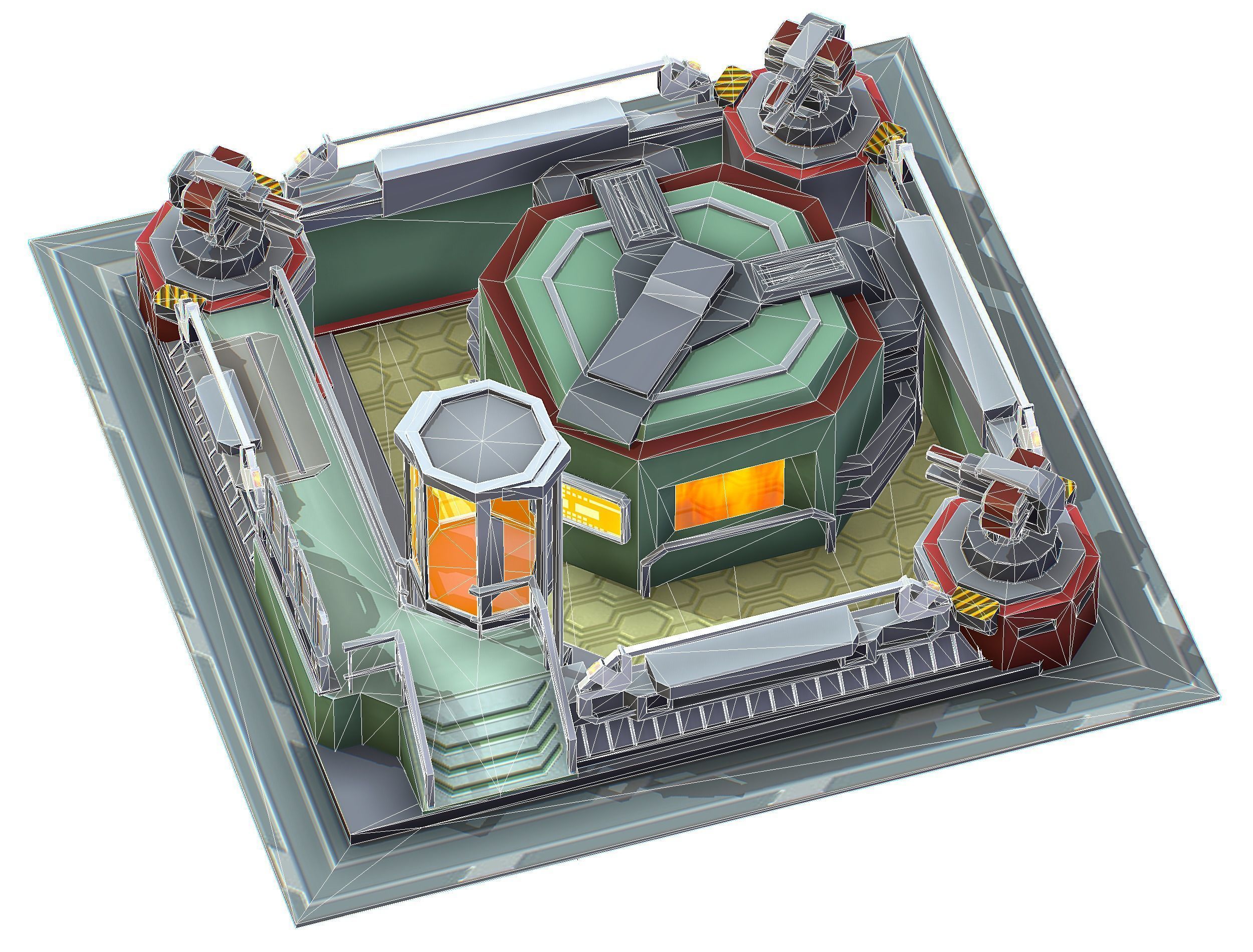 isometrical Automatic Prison Room Low-poly 3D model_20