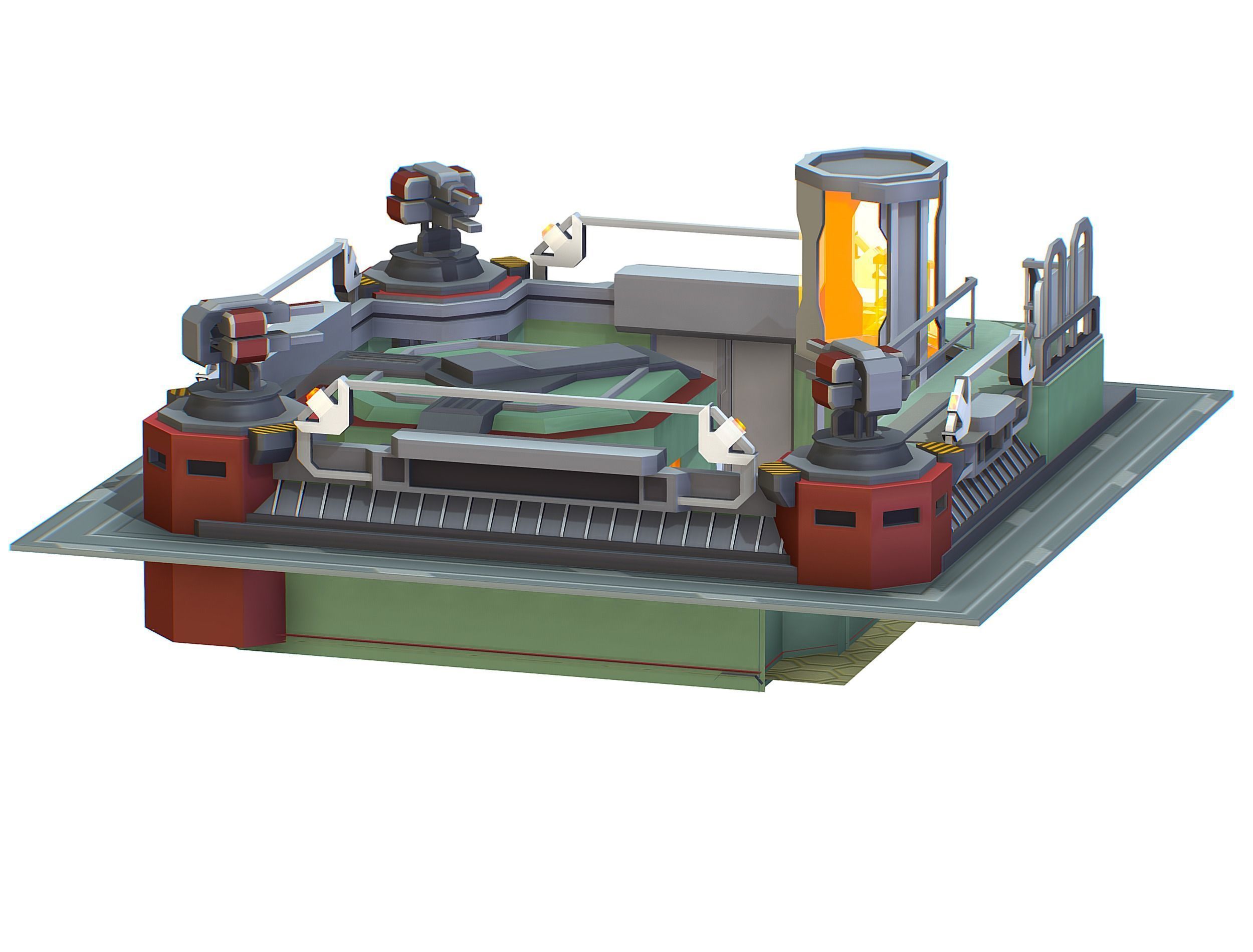 isometrical Automatic Prison Room Low-poly 3D model_9