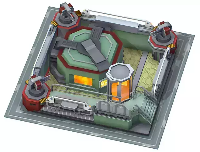 isometrical Automatic Prison Room Low-poly 3D model isometrical Automatic Prison Room Low-poly 3D model