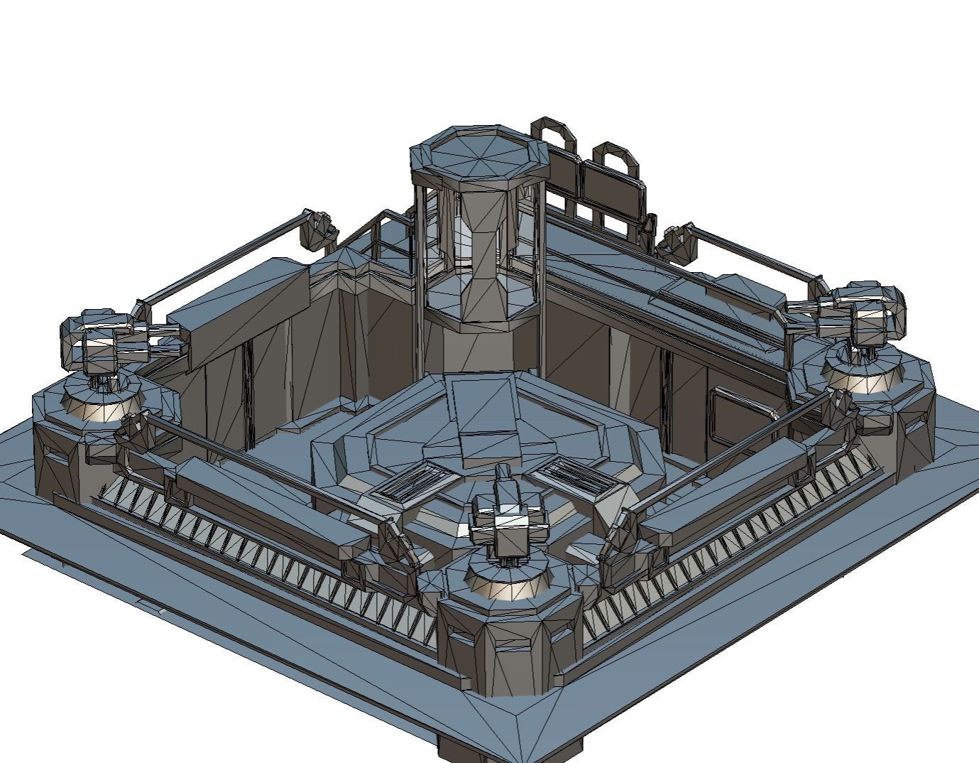 isometrical Automatic Prison Room Low-poly 3D model_27