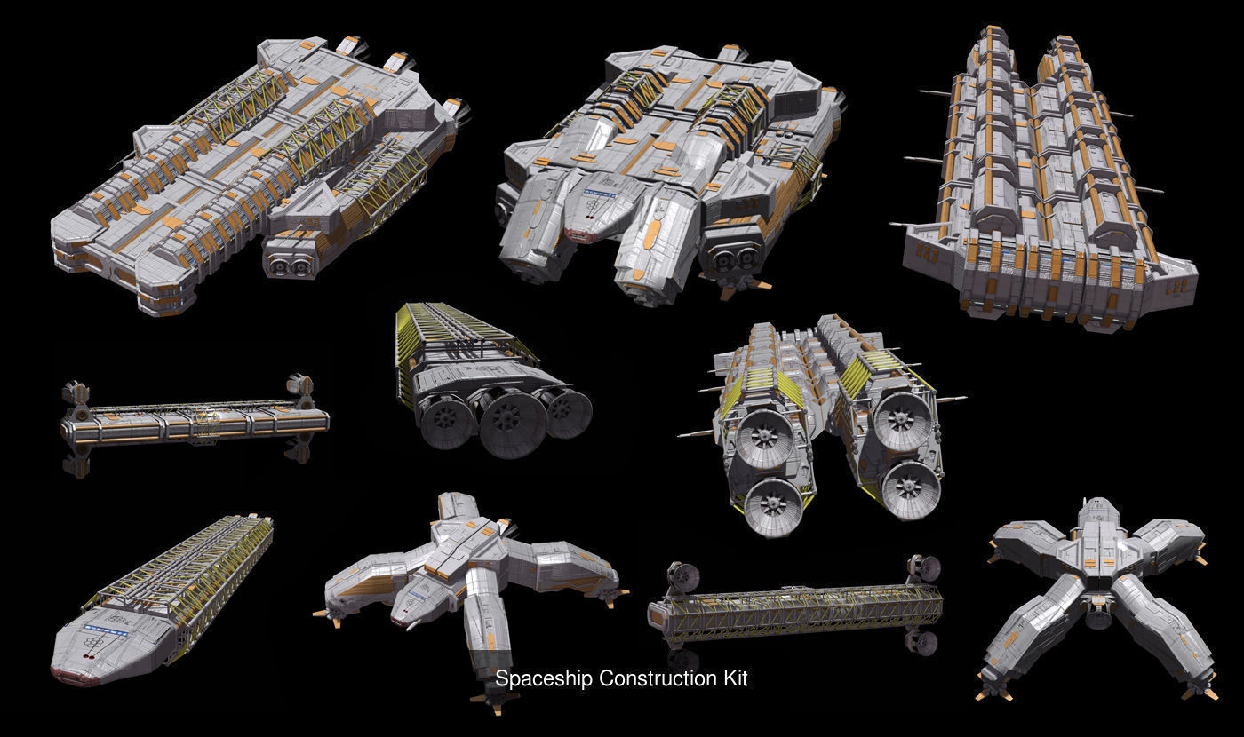 Space Ship Pack  3D Model Collection_3