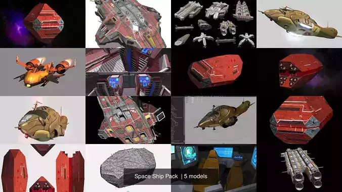 Space Ship Pack  3D Model Collection