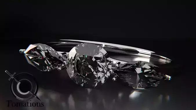 Diamond ring Free 3D model