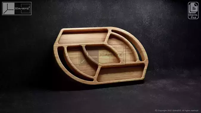 Abstract Style Tray - CNC Files for Wood