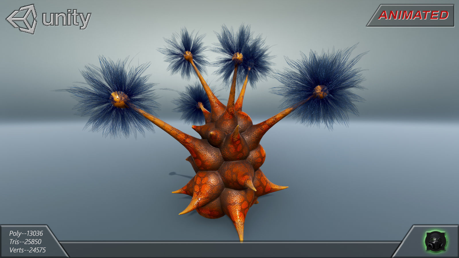 Alien flora - plant 32 Low-poly 3D model_14