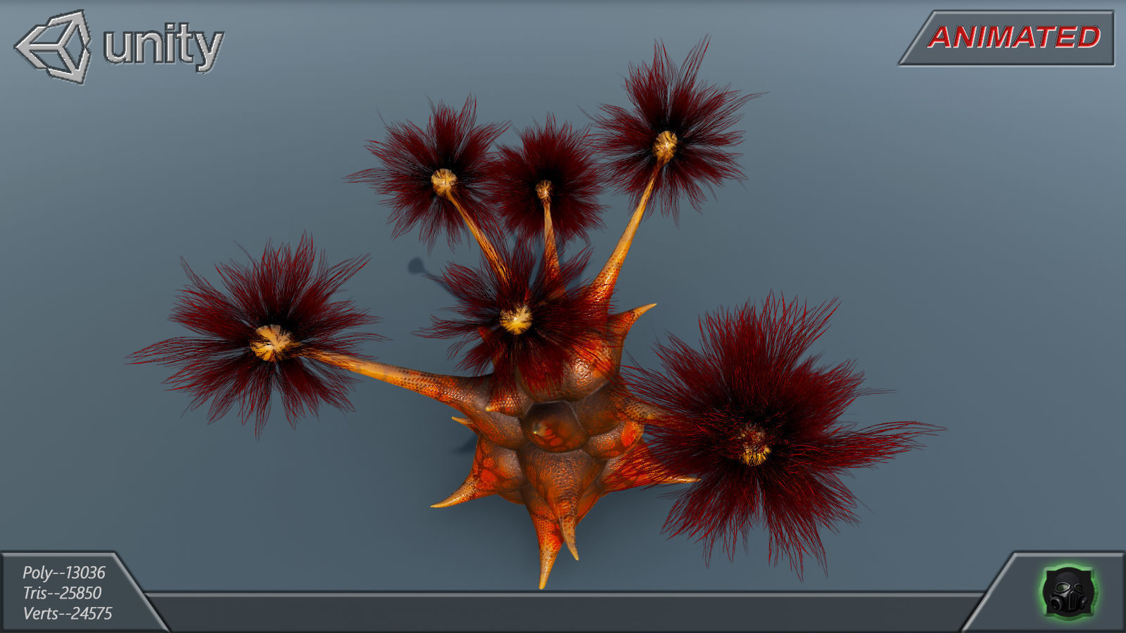 Alien flora - plant 32 Low-poly 3D model_5