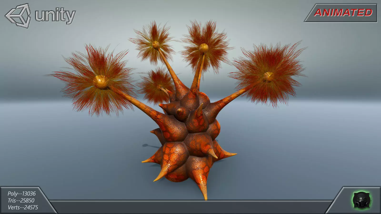 Alien flora - plant 32 Low-poly 3D model_0