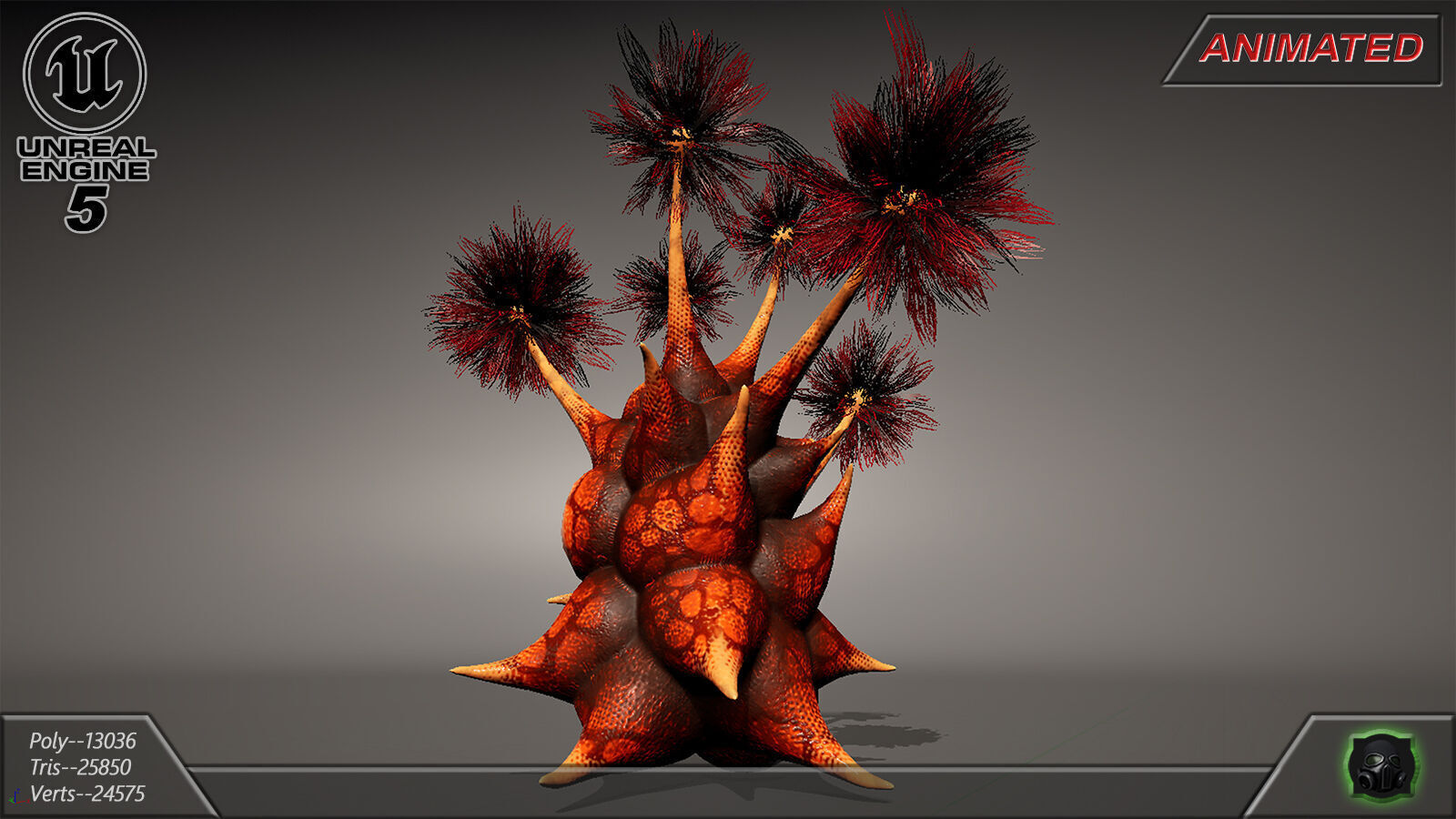 Alien flora - plant 32 Low-poly 3D model_4