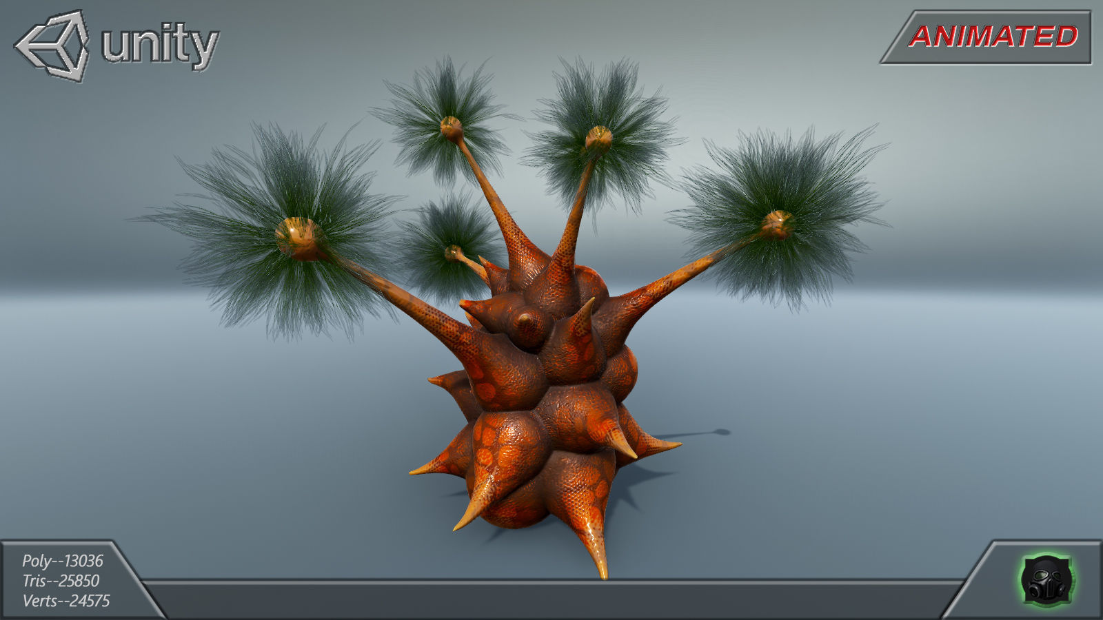 Alien flora - plant 32 Low-poly 3D model_3