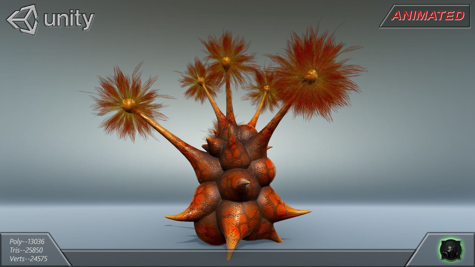Alien flora - plant 32 Low-poly 3D model_10