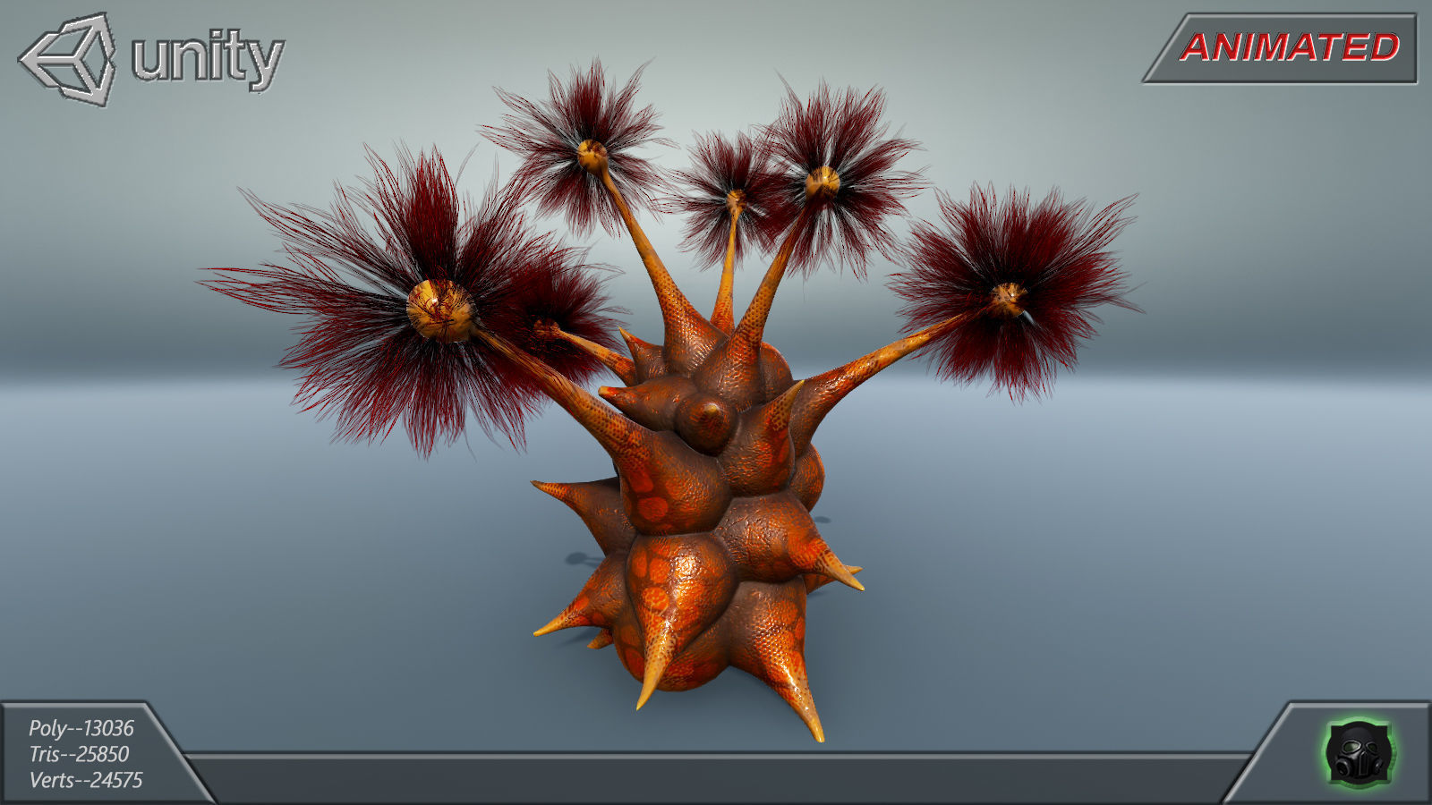Alien flora - plant 32 Low-poly 3D model_13