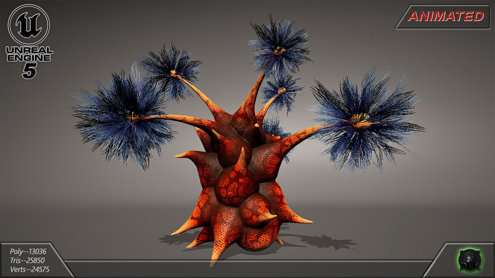 Alien flora - plant 32 Low-poly 3D model_6