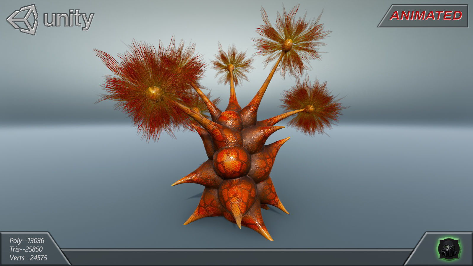 Alien flora - plant 32 Low-poly 3D model_12
