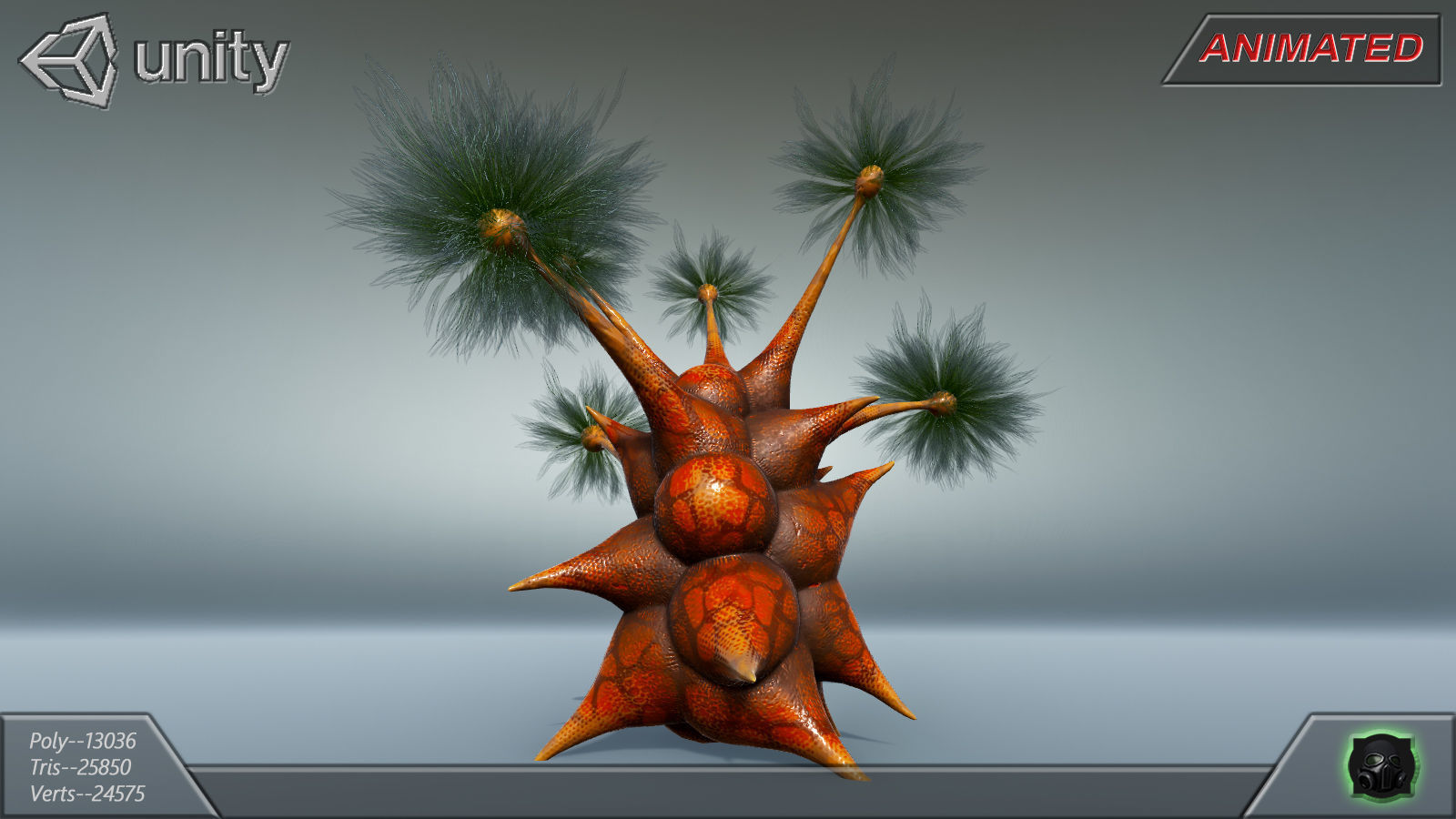 Alien flora - plant 32 Low-poly 3D model_11