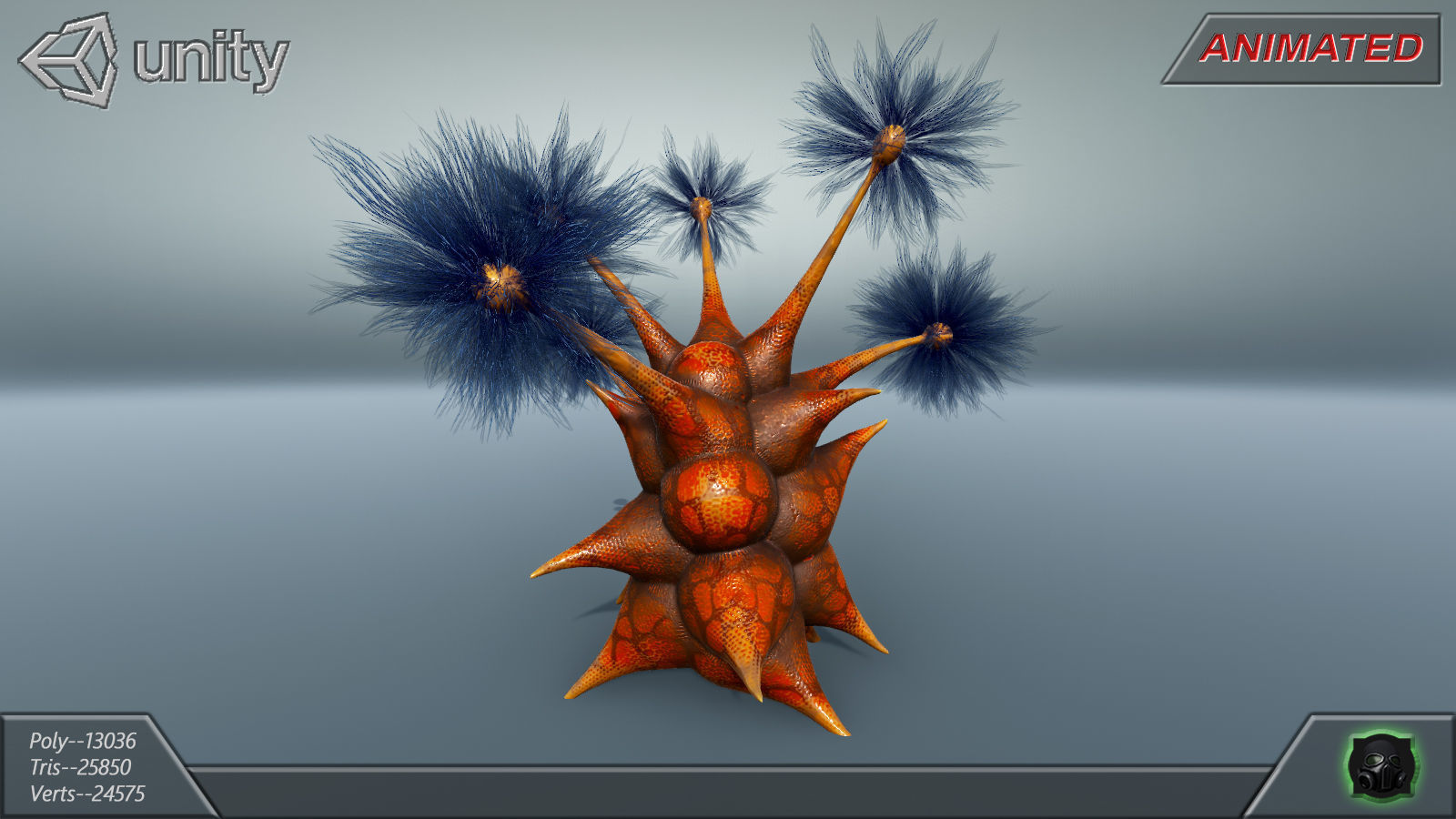 Alien flora - plant 32 Low-poly 3D model_7