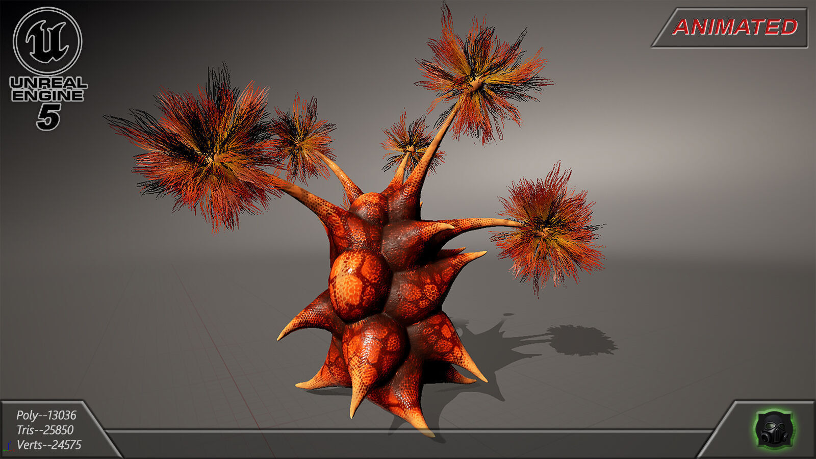 Alien flora - plant 32 Low-poly 3D model_8