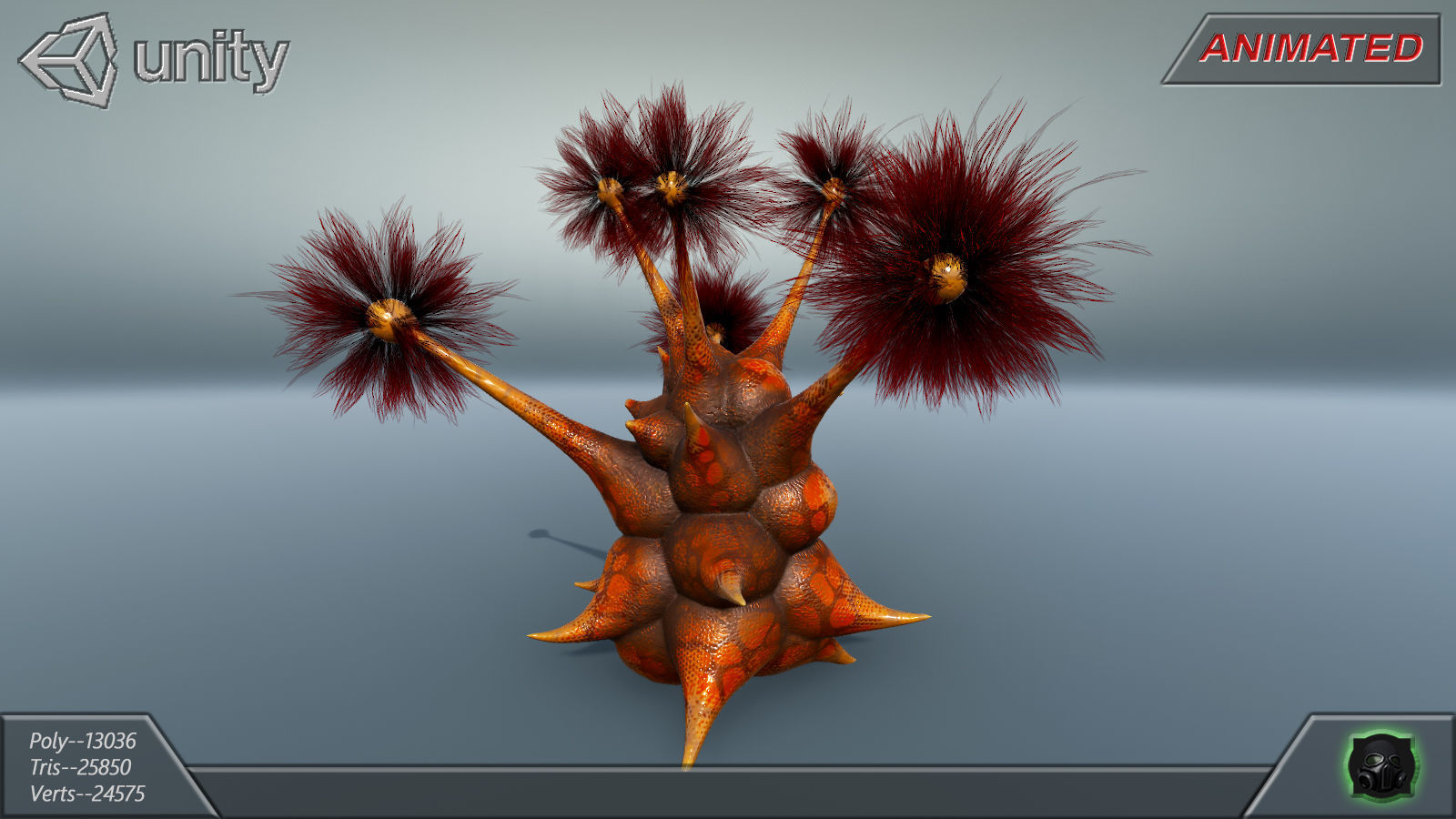 Alien flora - plant 32 Low-poly 3D model_15