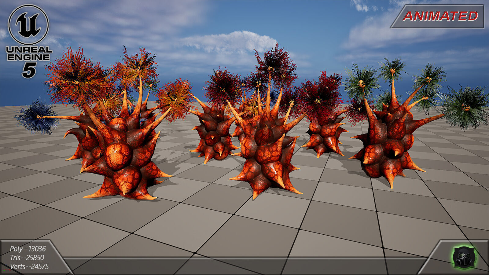 Alien flora - plant 32 Low-poly 3D model_2