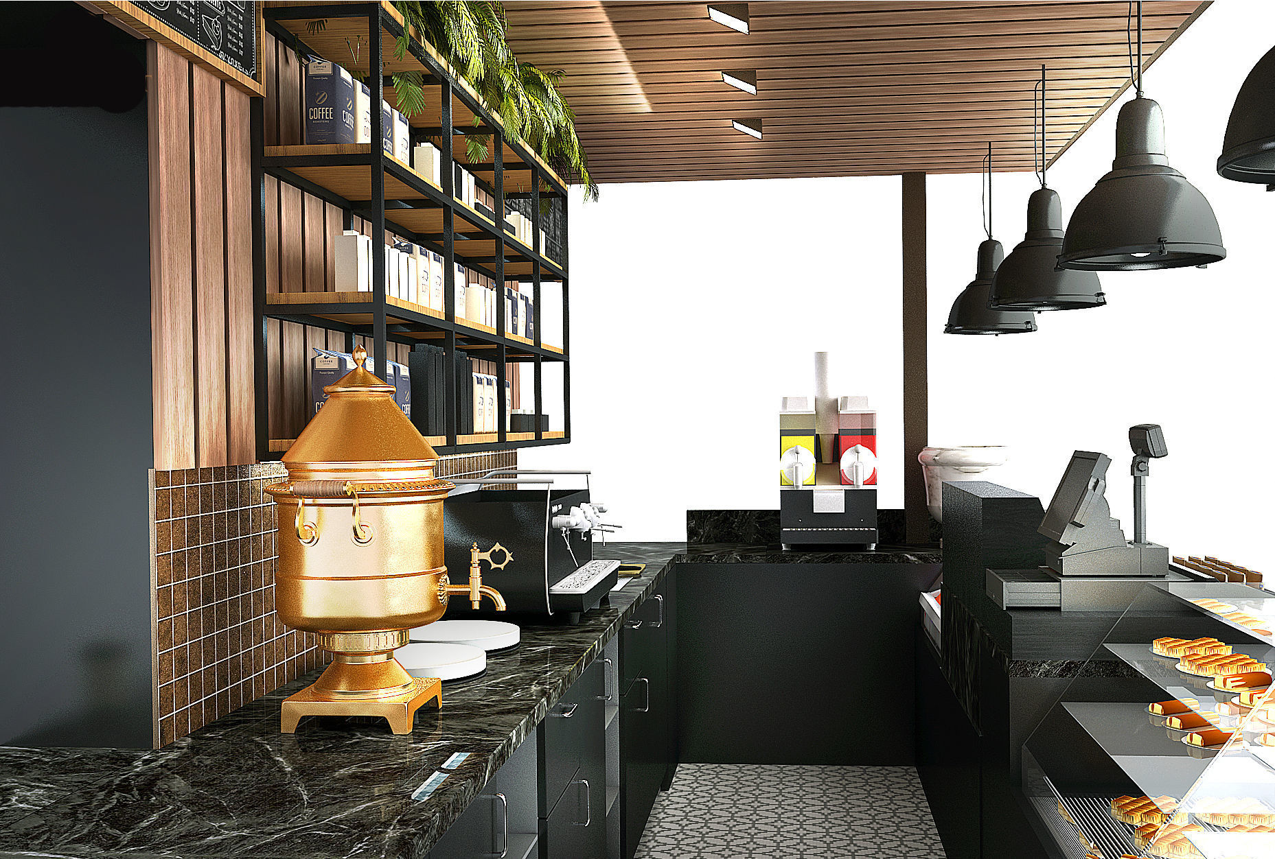 Cafe stand 3d model 3D model_4